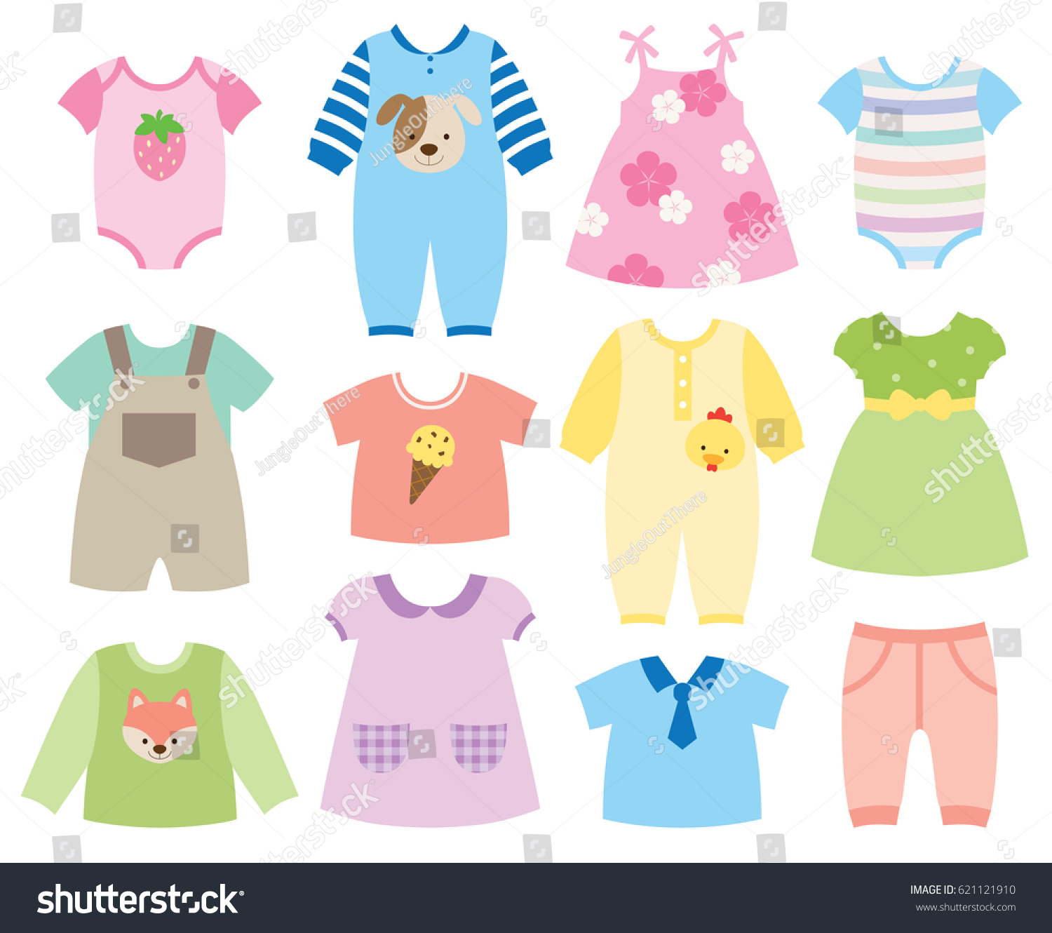 Baby clothes vector Images, Stock Photos & Vectors | Shutterstock