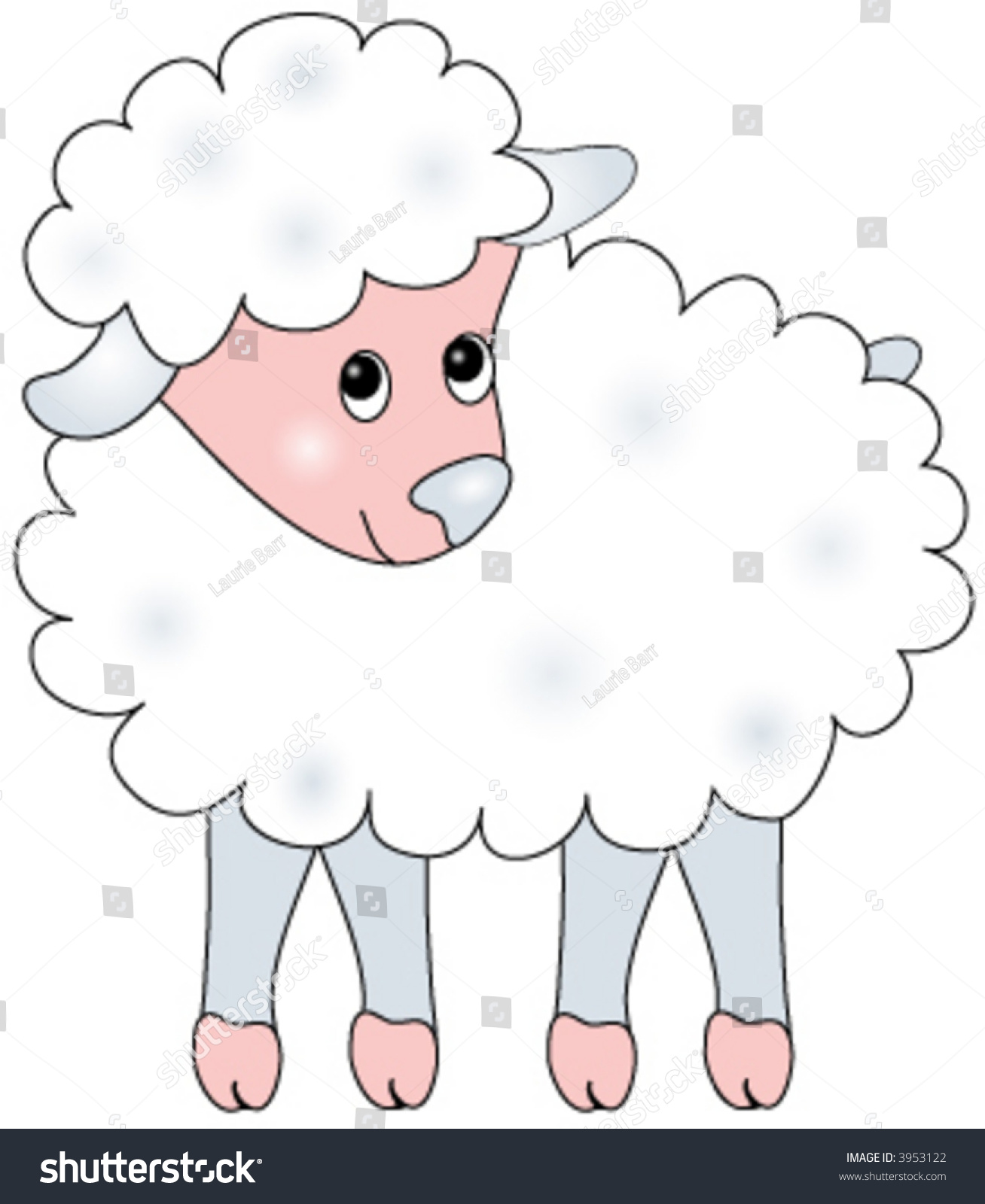 Download Vector Illustration Baby Sheep Stock Vector 3953122 - Shutterstock