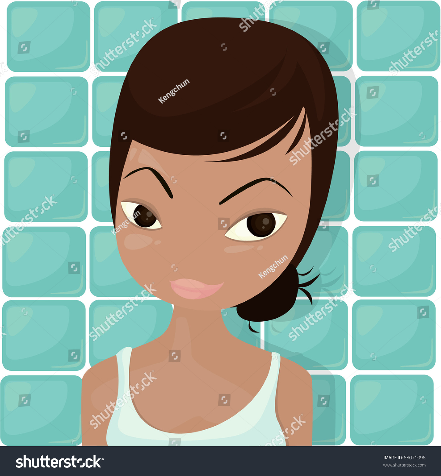 Vector Illustration Beautiful Girl Stock Vector Royalty Free 68071096 Shutterstock 5021