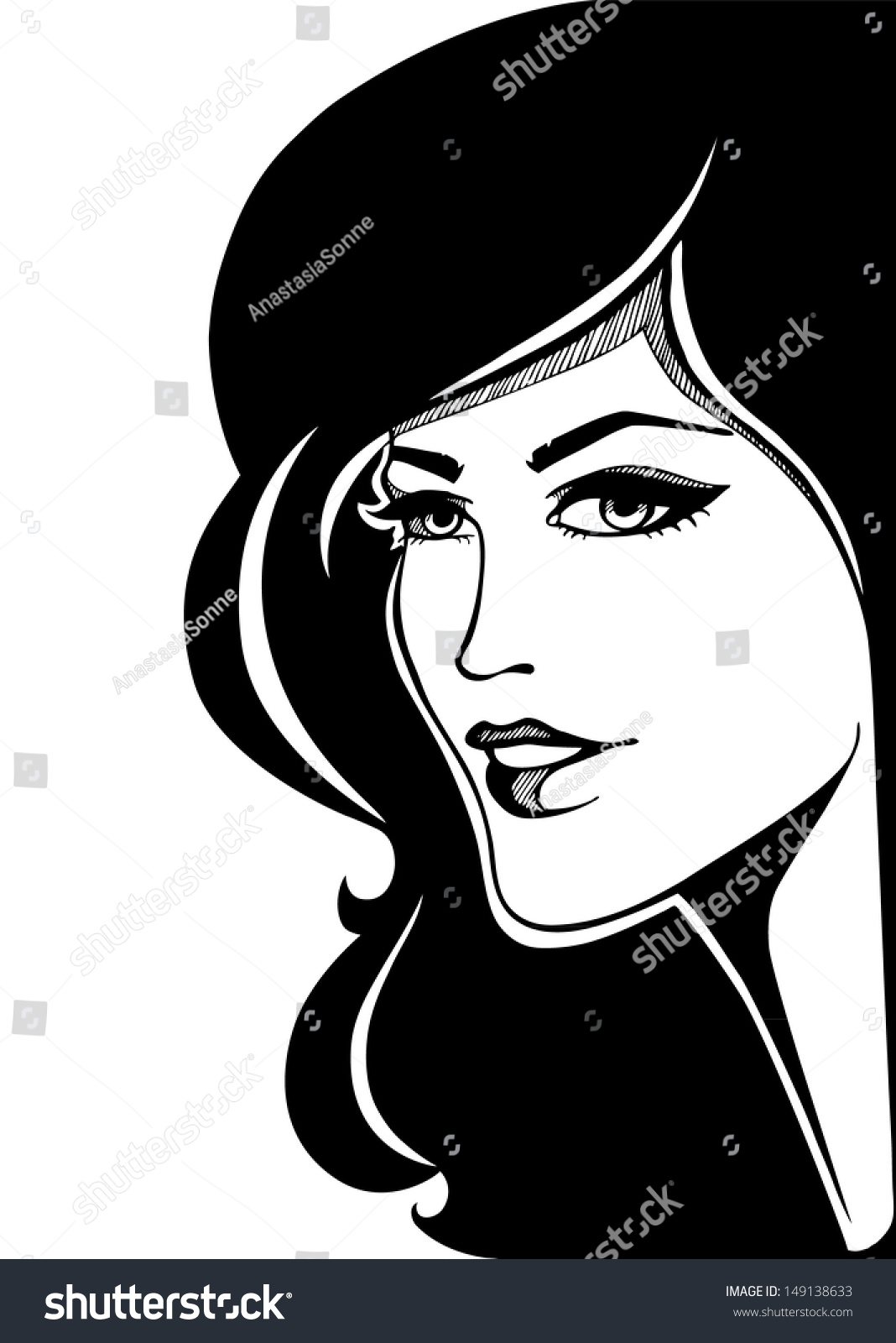 Vector Illustration Of Beautiful Woman - 149138633 : Shutterstock