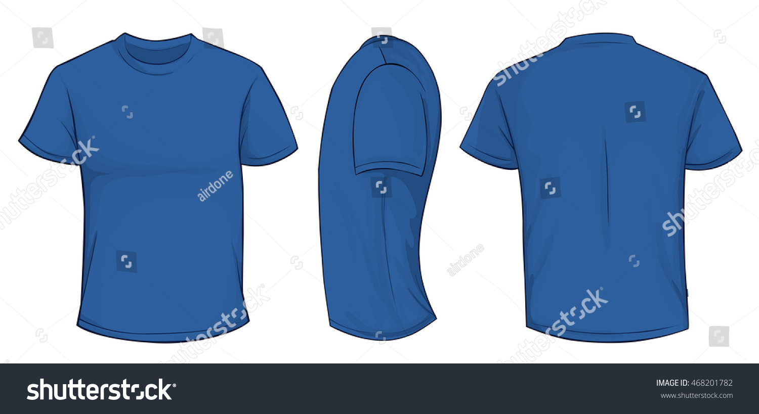 Download Vector Illustration Blank Blue Men Tshirt Stock Vector ...