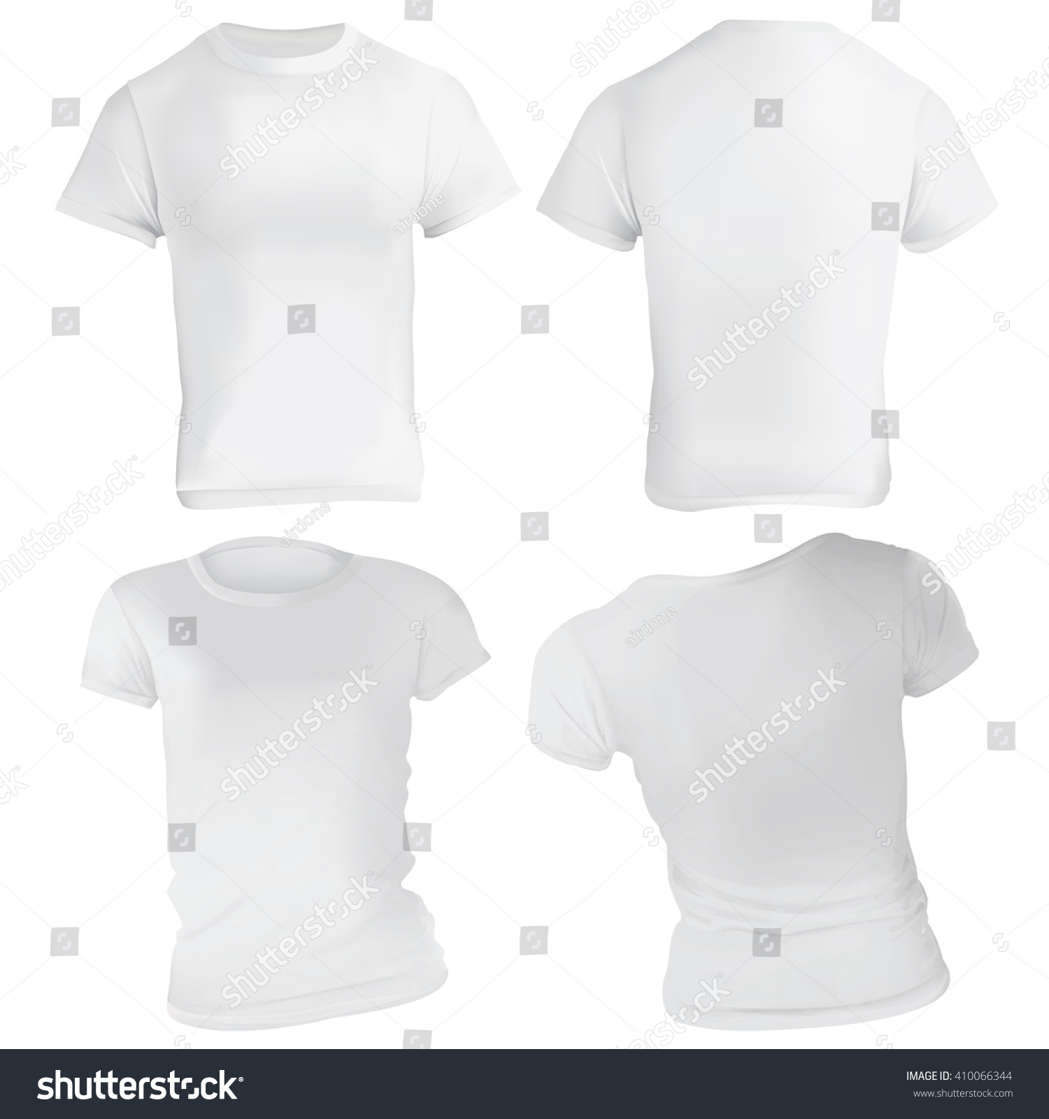 vector illustration blank white tshirt template stock vector