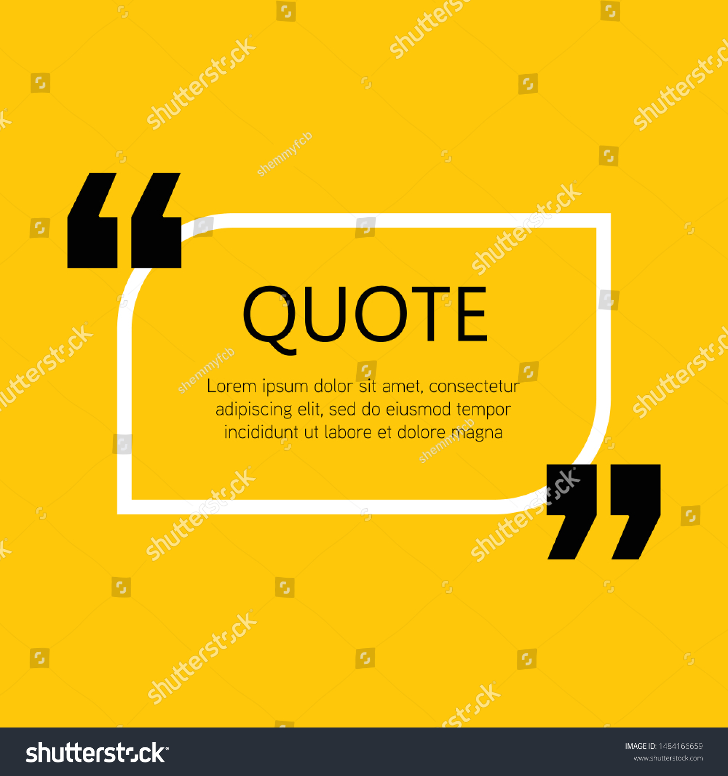 Vector Illustration Block Quote Modern Design Stock Vector (Royalty ...