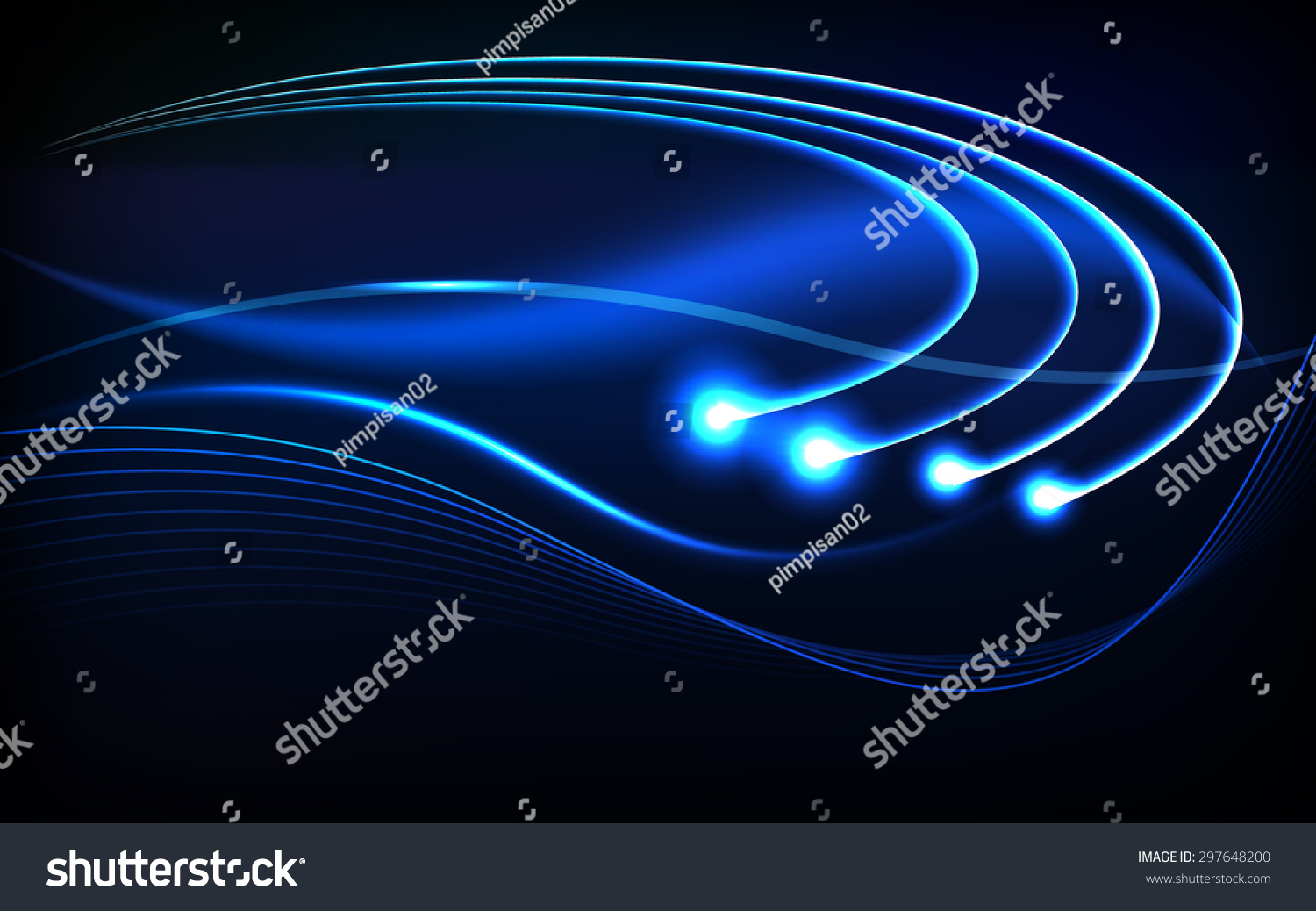 Vector Illustration Blue Abstract Background Stock Vector 297648200