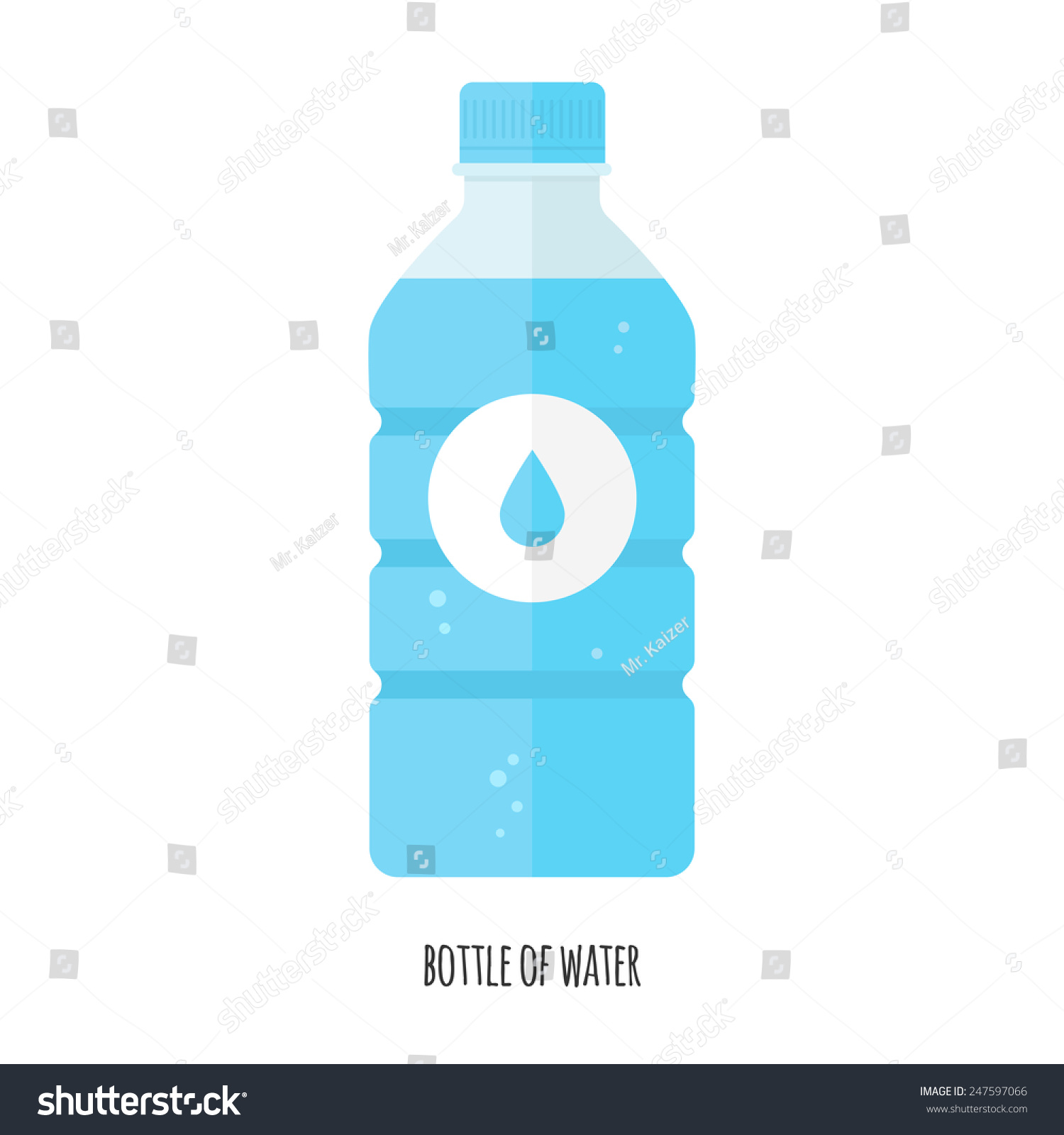 SVG of Vector Illustration of bottle of water svg