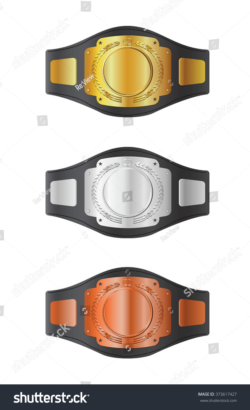 SVG of Vector illustration of boxing belts. svg
