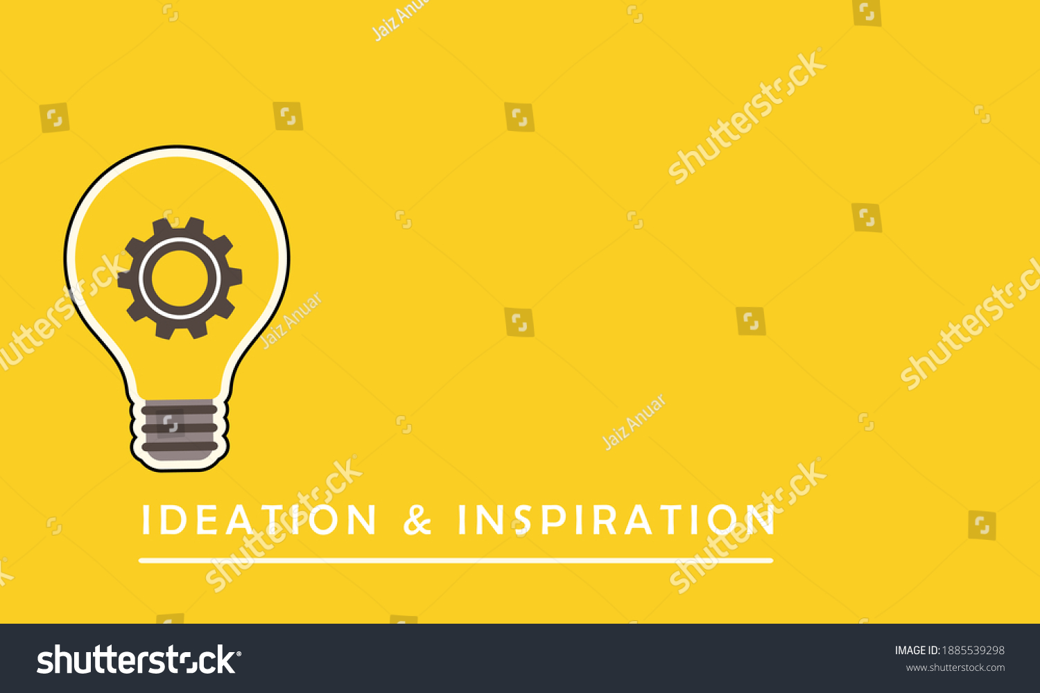 Vector Illustration Bright Bulb Great Ideation Stock Vector (Royalty ...