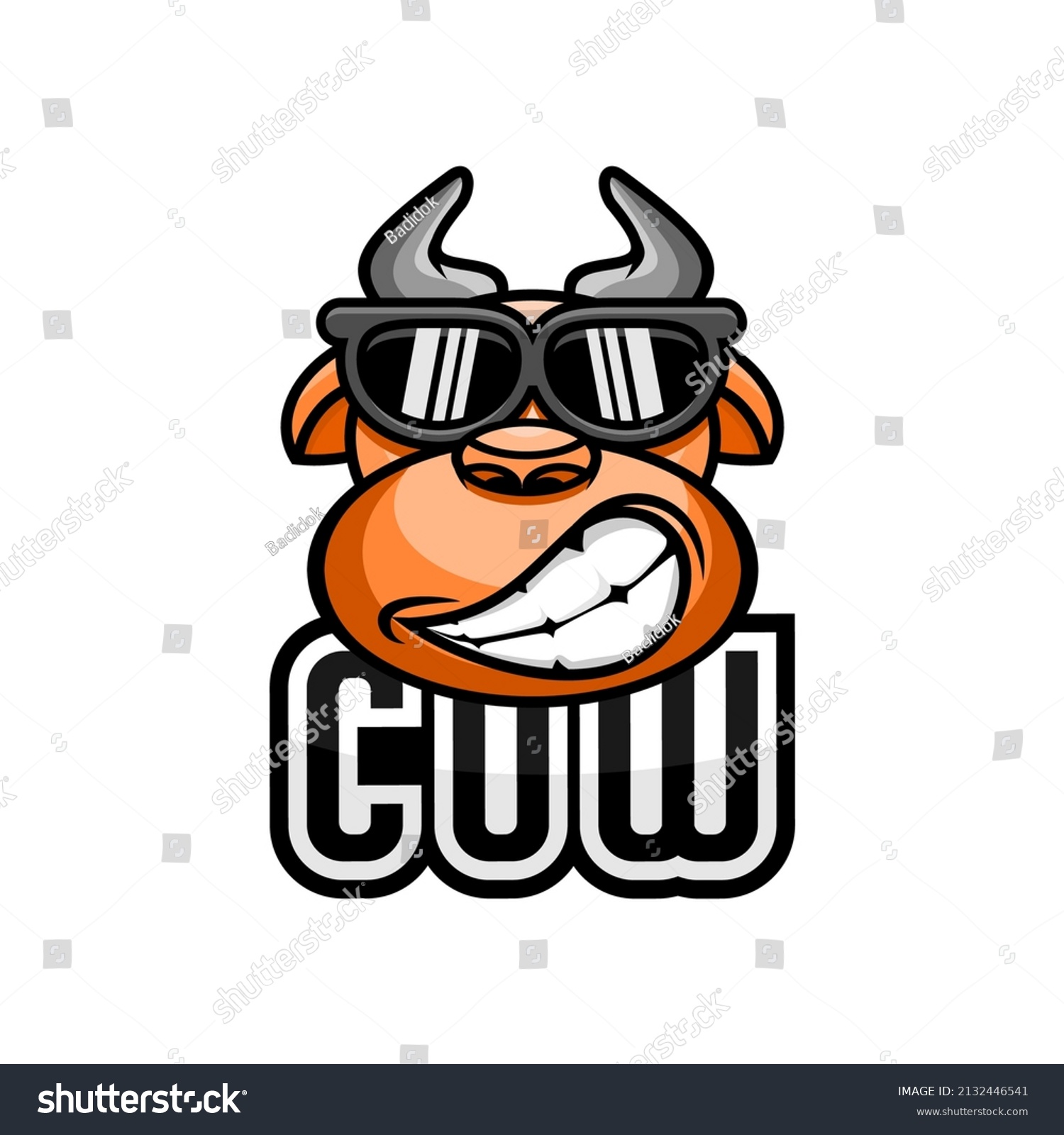 Vector Illustration Cartoon Cow Sunglasses Stock Vector Royalty Free 2132446541 Shutterstock 5629