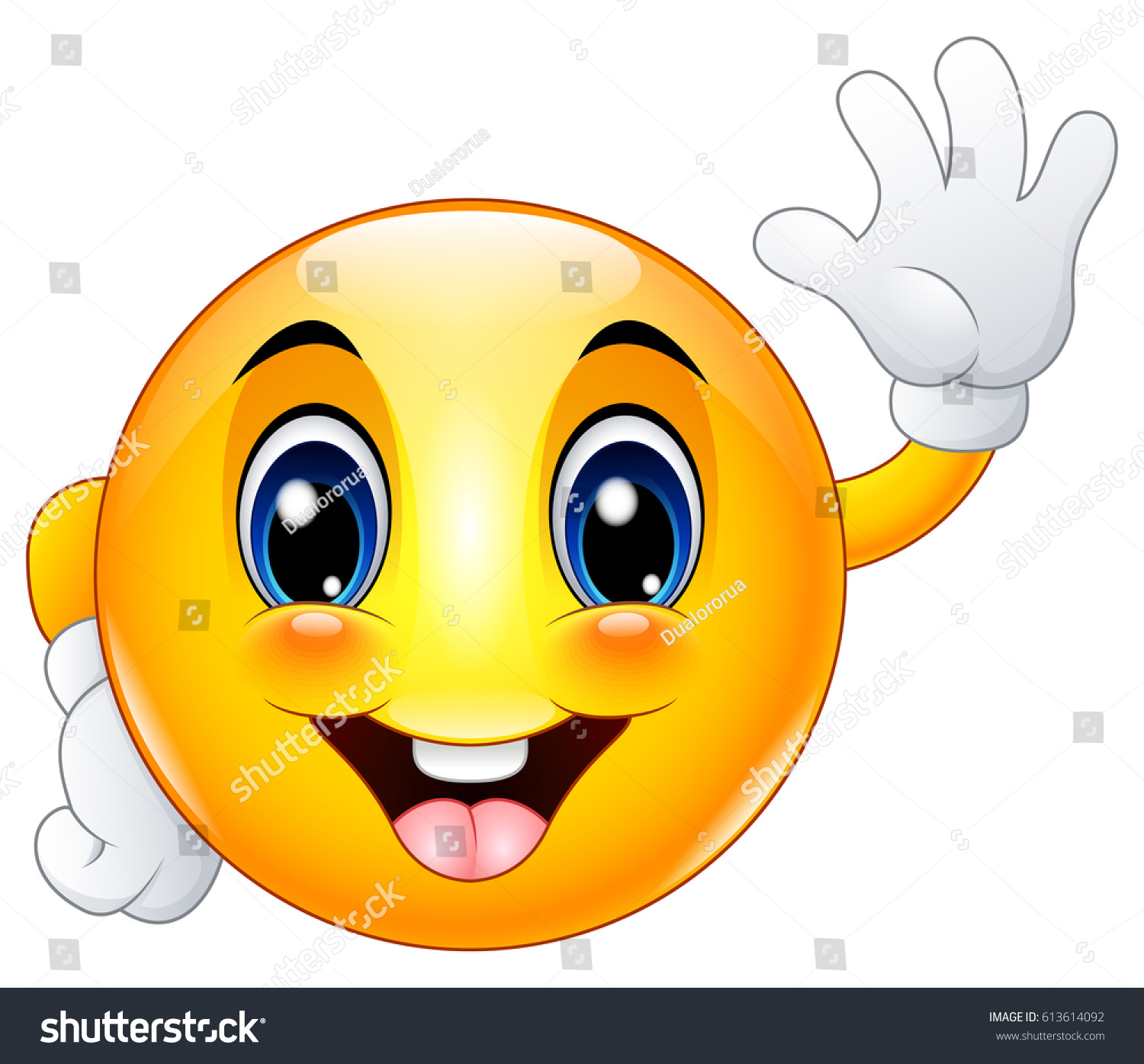 Vector Illustration Cartoon Emoticon Smiley Face Stock Vector (Royalty ...