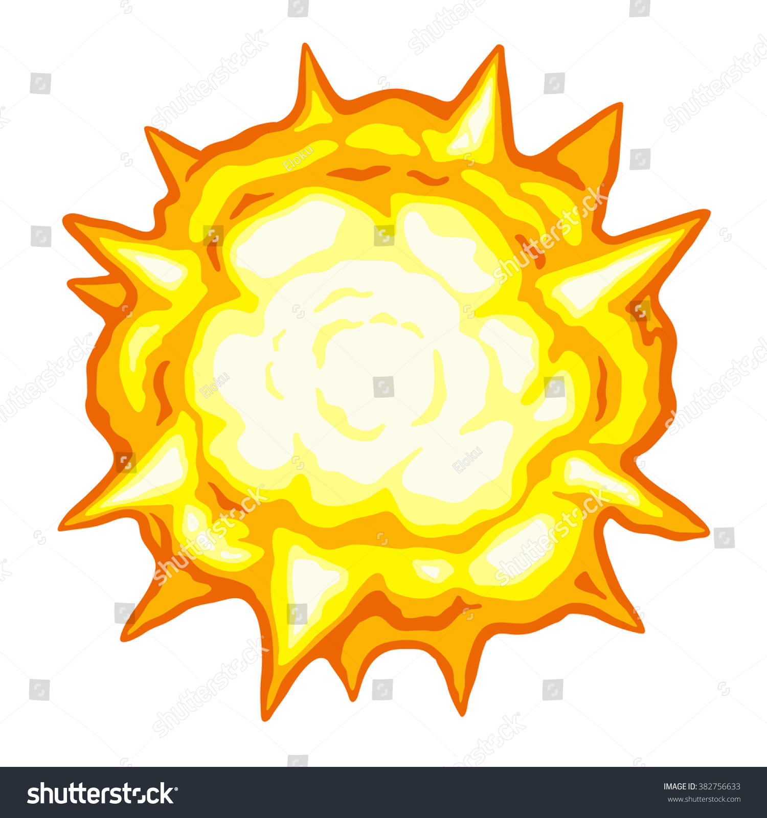 Vector Illustration Cartoon Explosion Isolated On Stock Vector