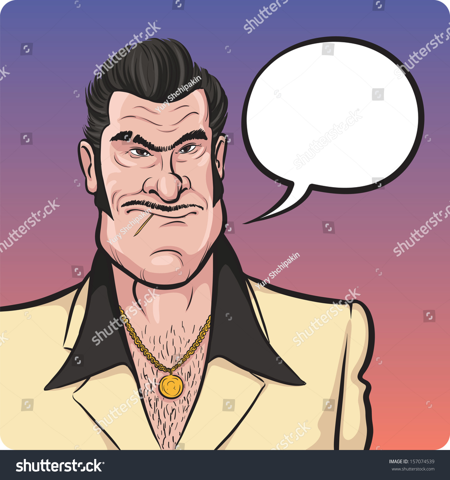 만화 마피아 남자를 말풍선 속에 그린 스톡 벡터로열티 프리 157074539 Shutterstock 2421