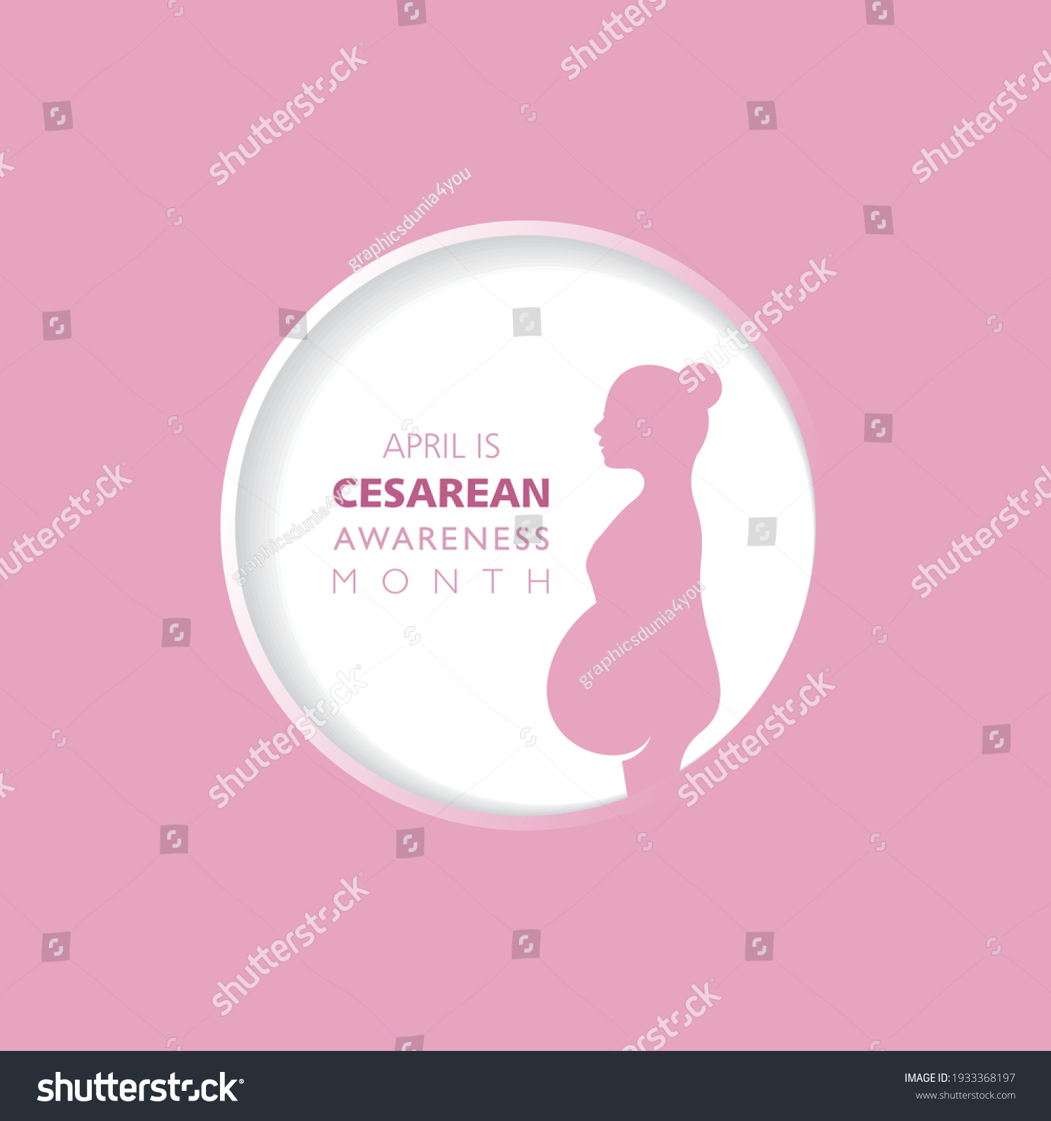 Vector Illustration Cesarean Awareness Month Observed Stock Vector