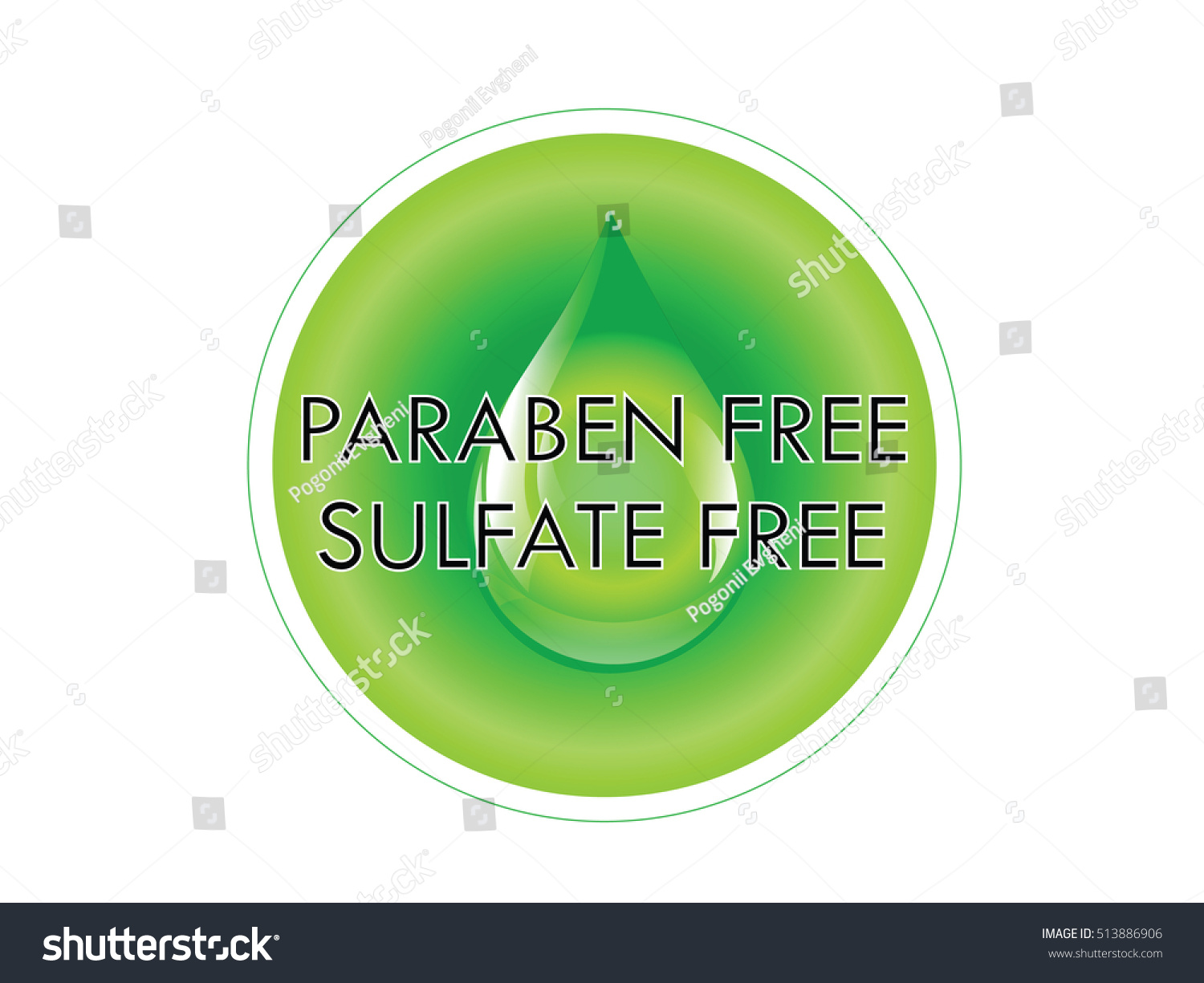 Vector Illustration Chemical Free Logo Your Stock Vector (Royalty Free