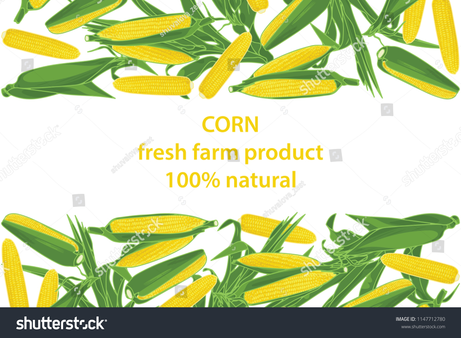 Vector Illustration Corn Leaf Design Background: vector de stock (libre