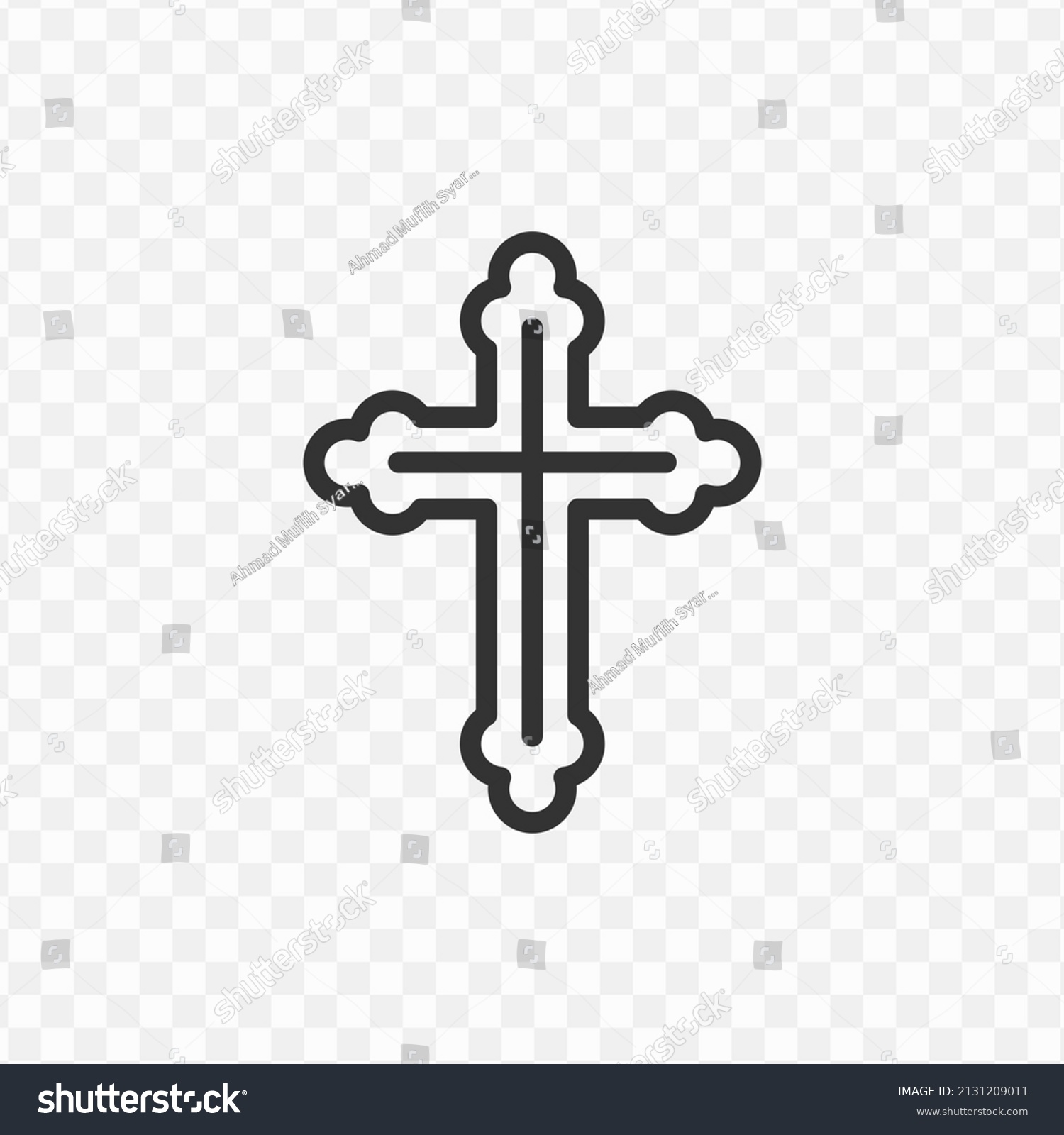 Vector Illustration Cross Icon Dark Color Stock Vector (Royalty Free ...