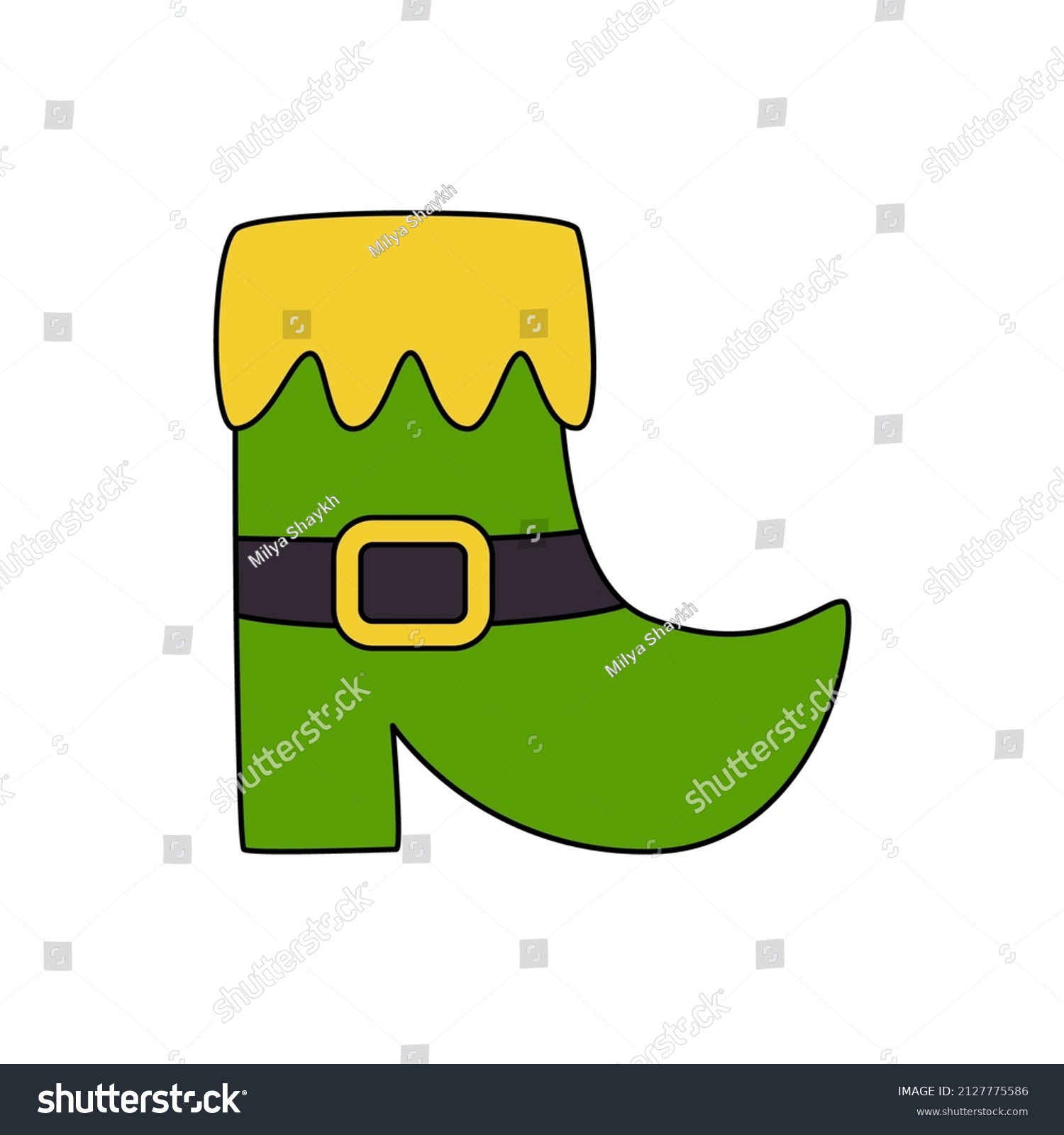 Vector Illustration Cute Cartoon Boot Stock Vector (Royalty Free ...