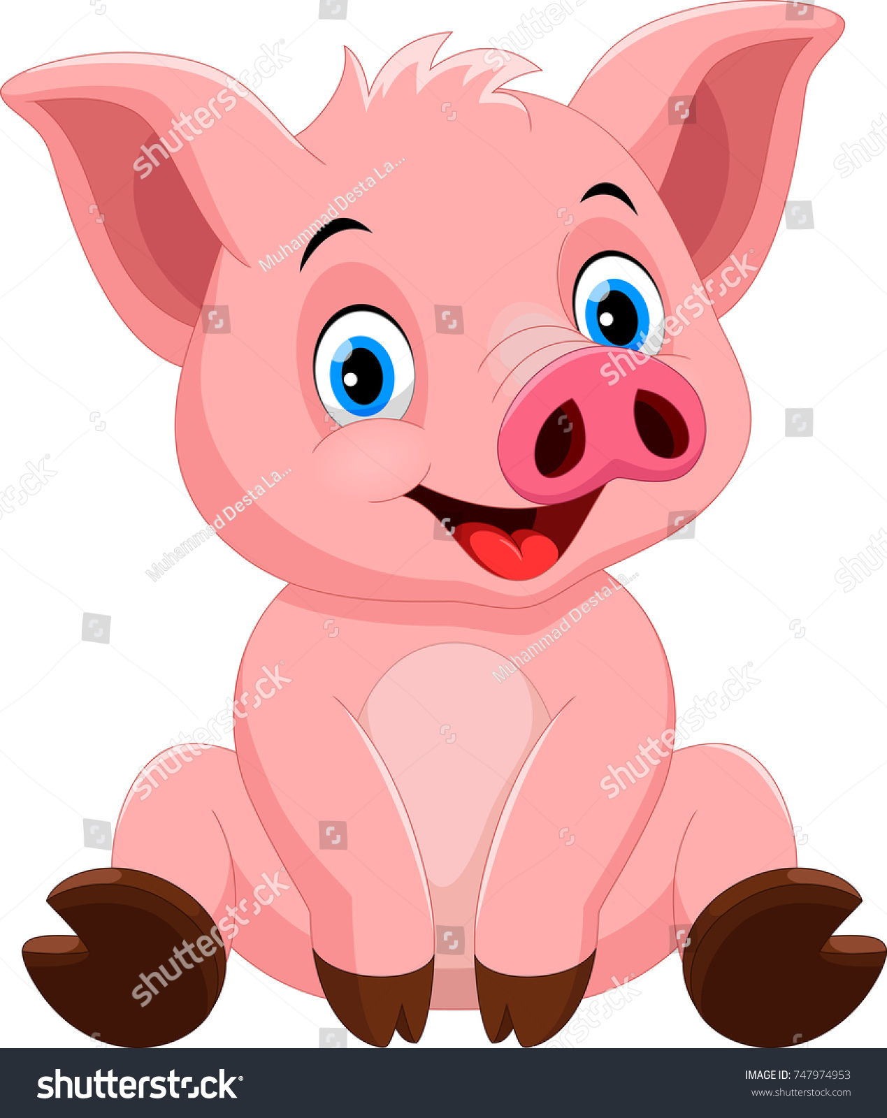 Featured image of post Cute Cartoon Pig Sitting Cartoon happy pig cartoon isolated on white backgr vector image on vectorstock