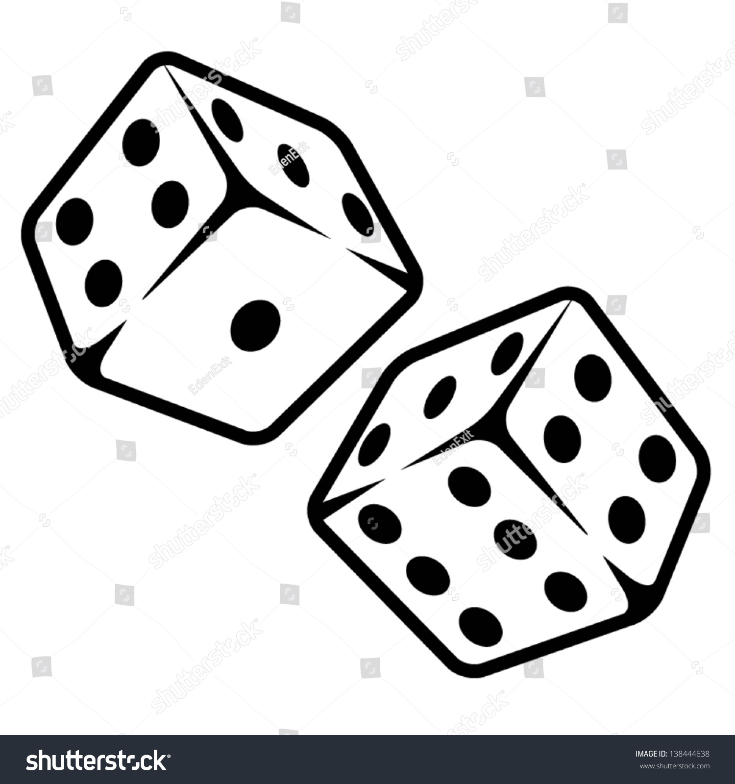 Vector Illustration Of Dices - 138444638 : Shutterstock