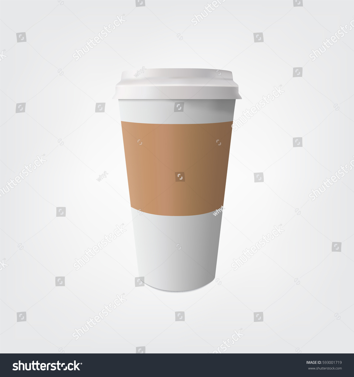 Vector Illustration Disposable Coffee Cup Stock Vector (Royalty Free ...