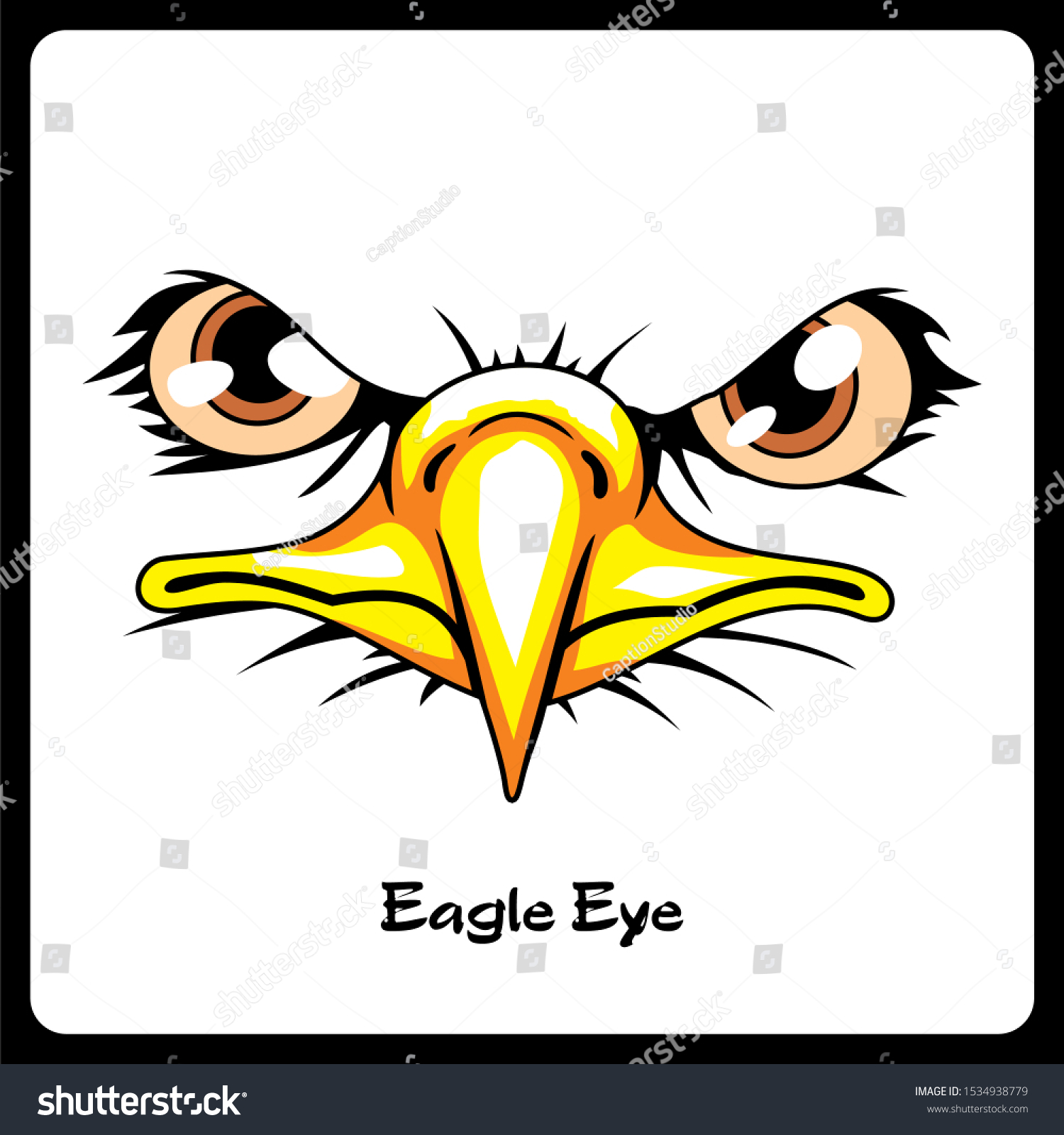 Vector Illustration Eagle Eye Stock Vector Royalty Free