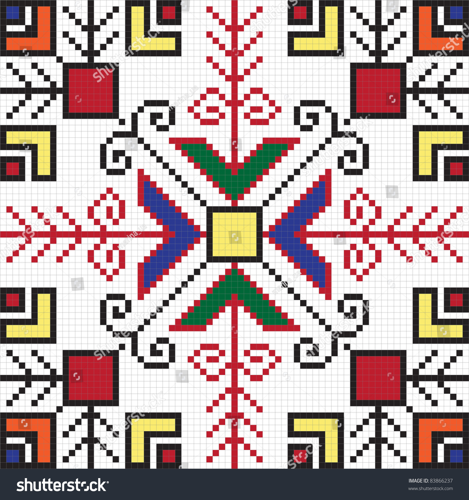 Vector illustration of ethnic ukrainian seamless ornament