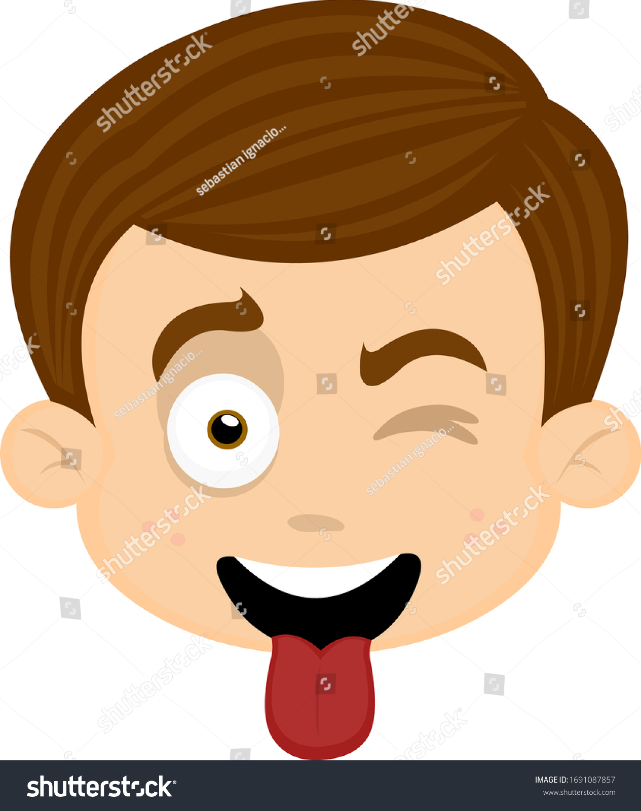 Vector Illustration Expressions Boy Cartoon Stock Vector (Royalty Free ...