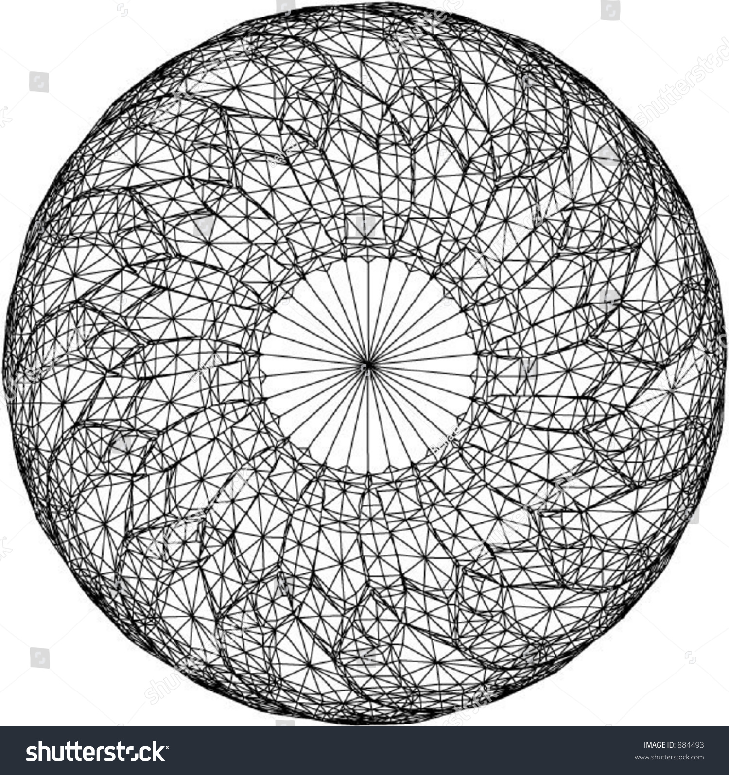 recommend clip art: Vector illustration of fancy complex circular design reminiscent of spirograph