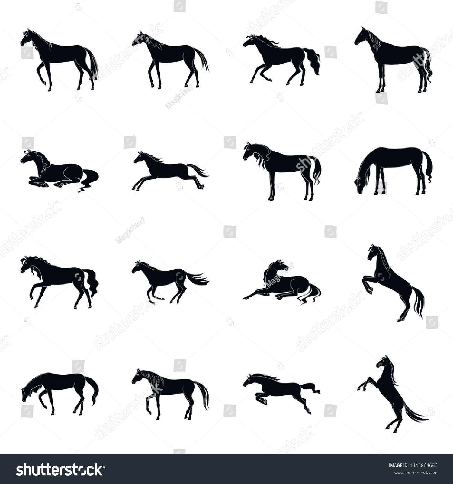 Vector Illustration Fauna Mare Logo Set Stock Vector (Royalty Free ...