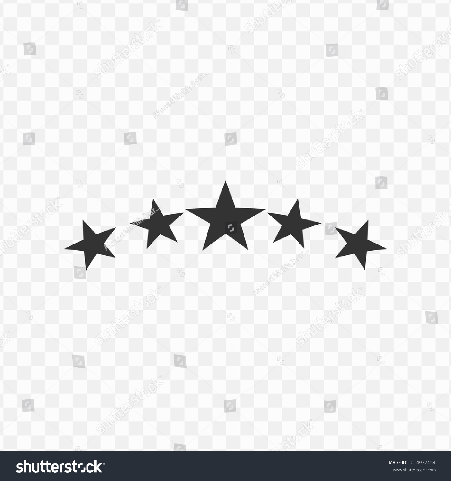 Vector Illustration Five Stars Icon Dark Stock Vector (Royalty Free ...