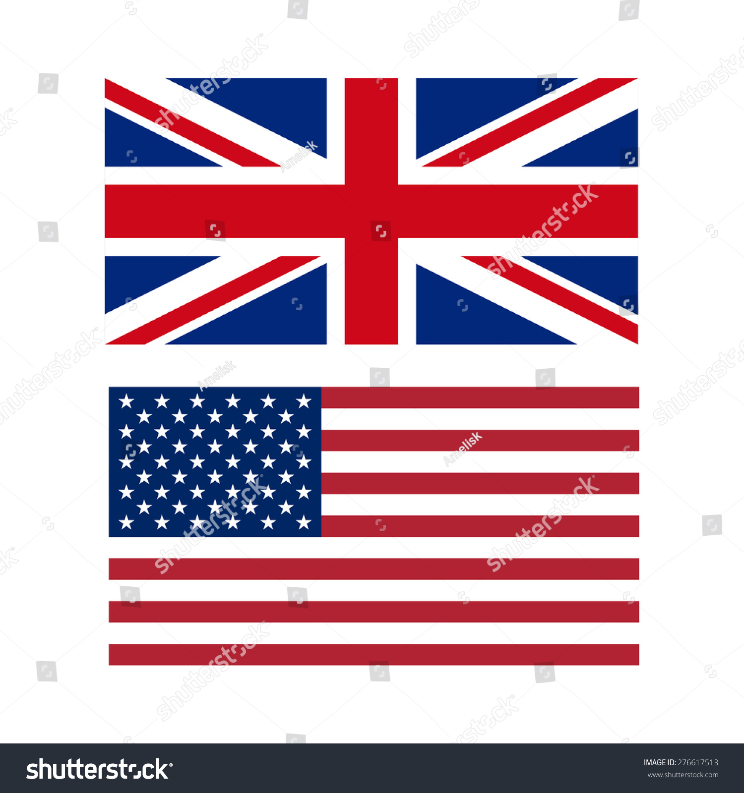 SVG of Vector illustration of flags of the US and UK svg