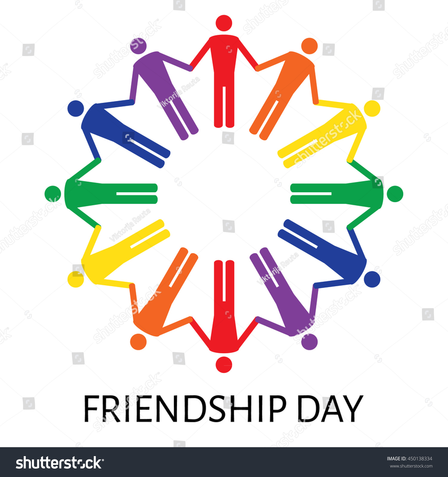 Vector Illustration Friendship Day Concept People Stock Vector