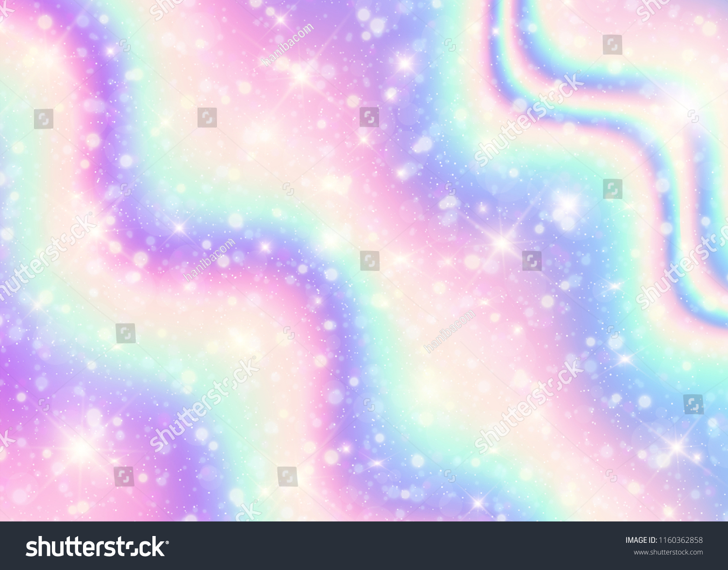 Vector Illustration Galaxy Fantasy Background Pastel Stock Vector