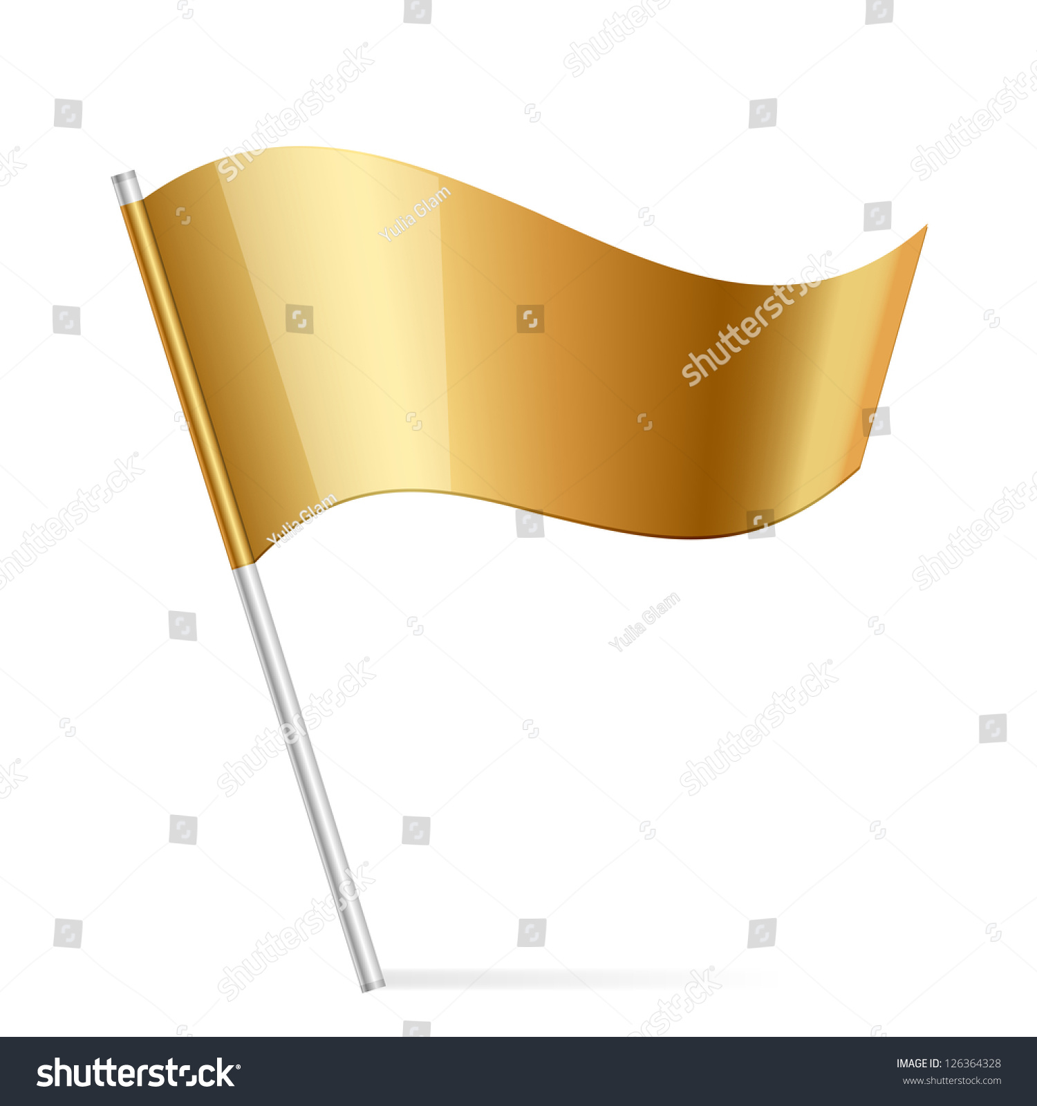 Vector Illustration Gold Flag Stock Vector 126364328 - Shutterstock