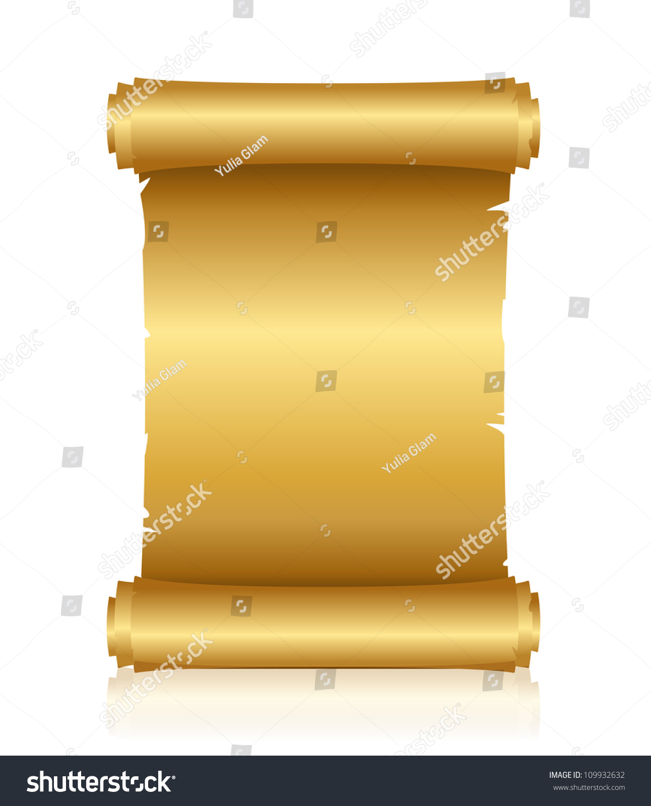 Vector Illustration Of Gold Scroll - 109932632 : Shutterstock