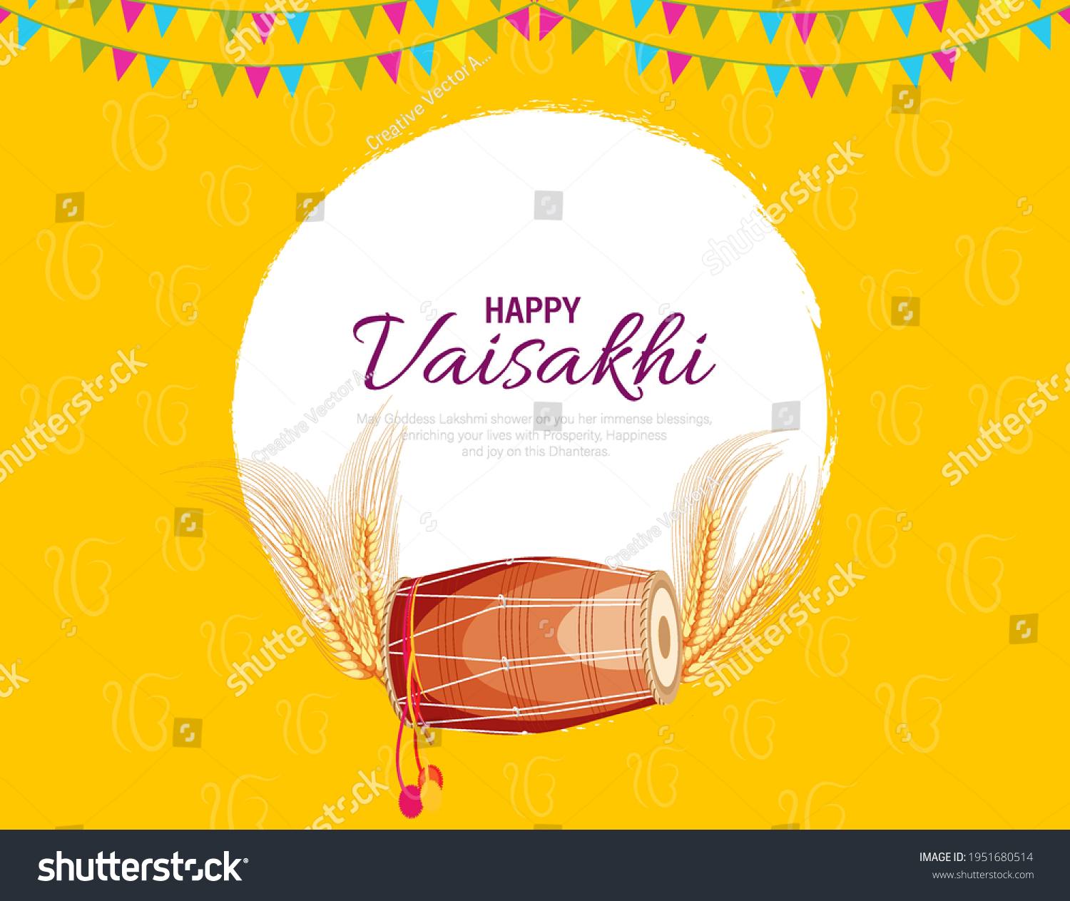 Vector Illustration Happy Baisakhi Celebration Vaisakhi Stock Vector ...