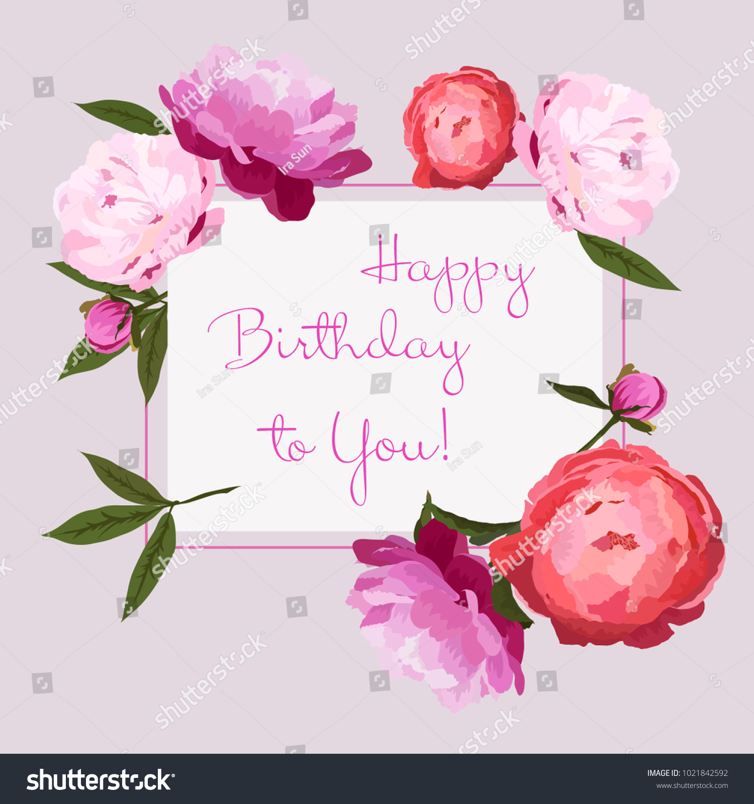 Vector Illustration Happy Birthday Greeting Card 库存矢量图 免版税