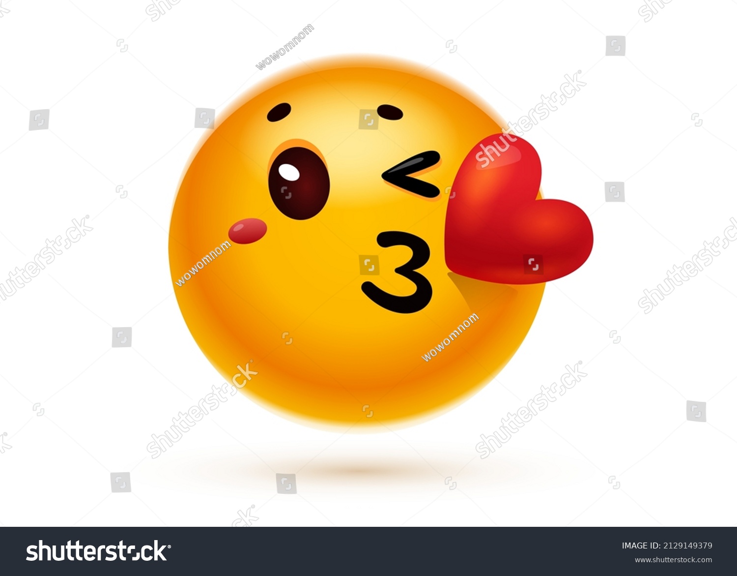 Vector Illustration Happy Yellow Color Emoticon Stock Vector (royalty 