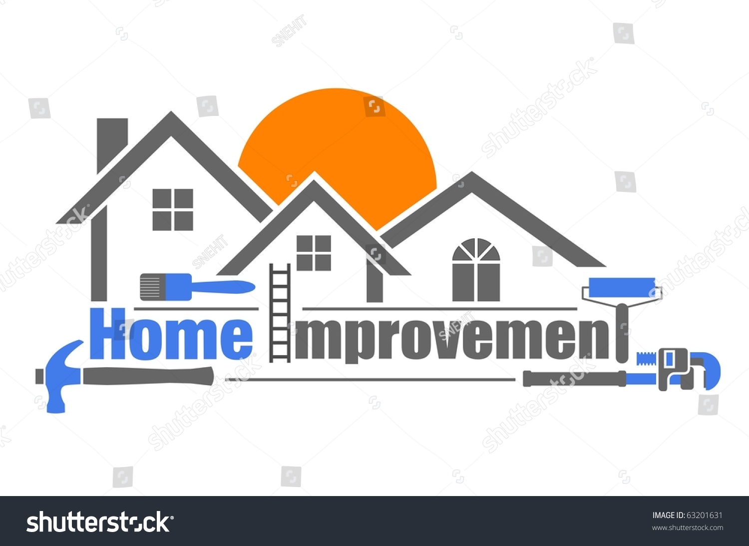 home vector improvement Icon Home Illustration On Vector Improvement Stock Vector