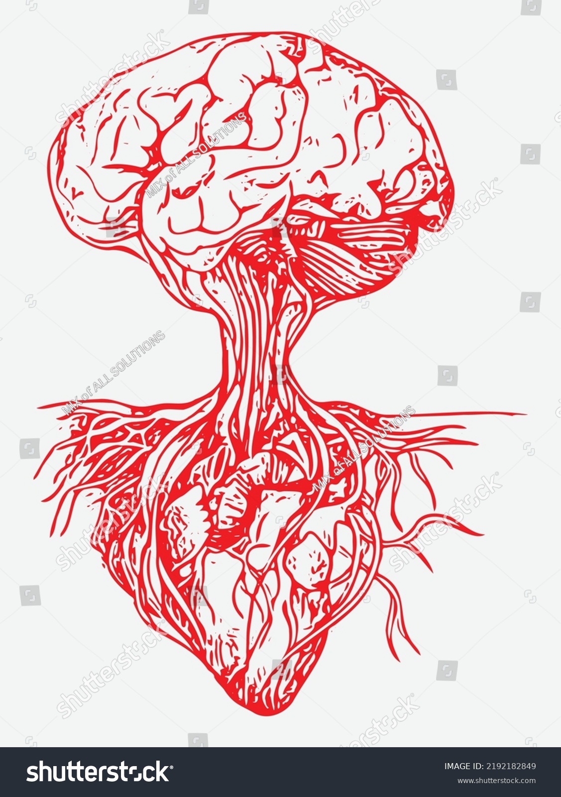 4 Tree Brain And Heart Tattoo Images, Stock Photos & Vectors | Shutterstock