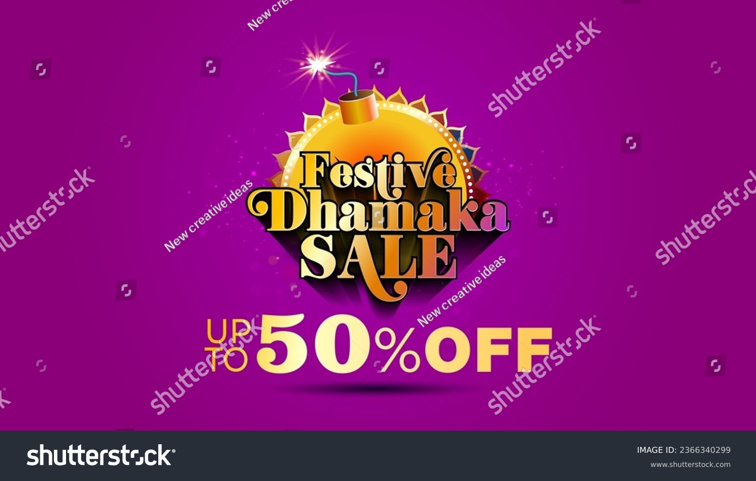 SVG of Vector illustration of Indian Festive dhamaka sale offer and promotional logo, advertising background design. svg
