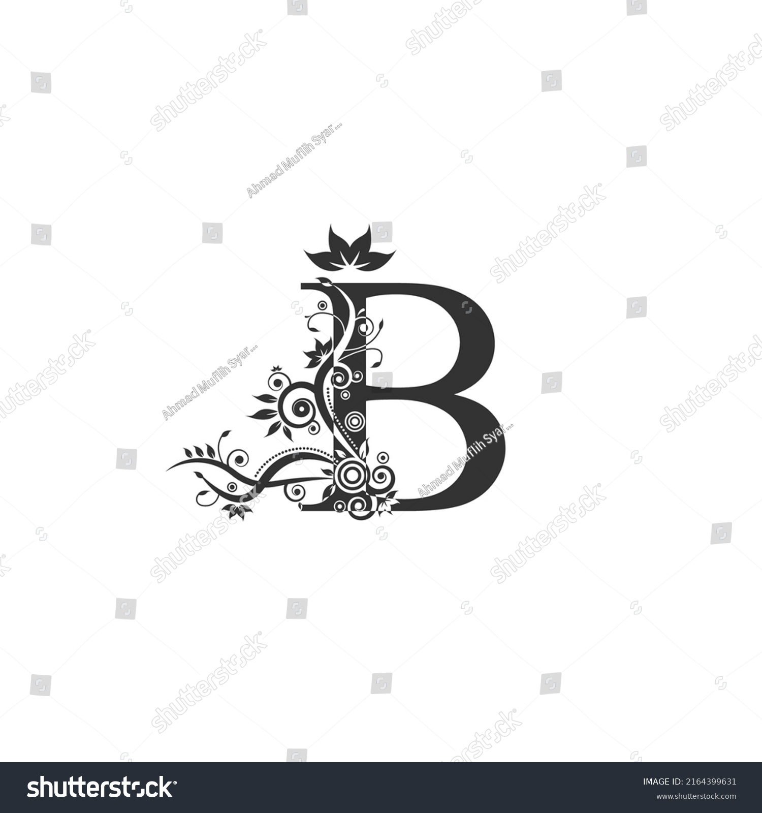 Vector Illustration Initial B Letter Luxury Stock Vector (Royalty Free ...