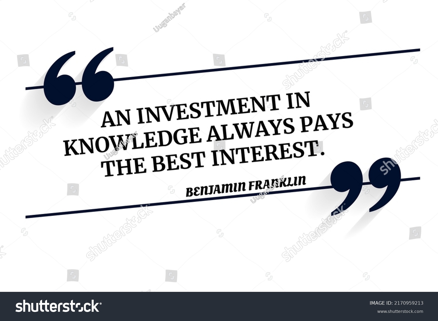 Vector Illustration Inspirational Motivational Quote Investment Stock ...