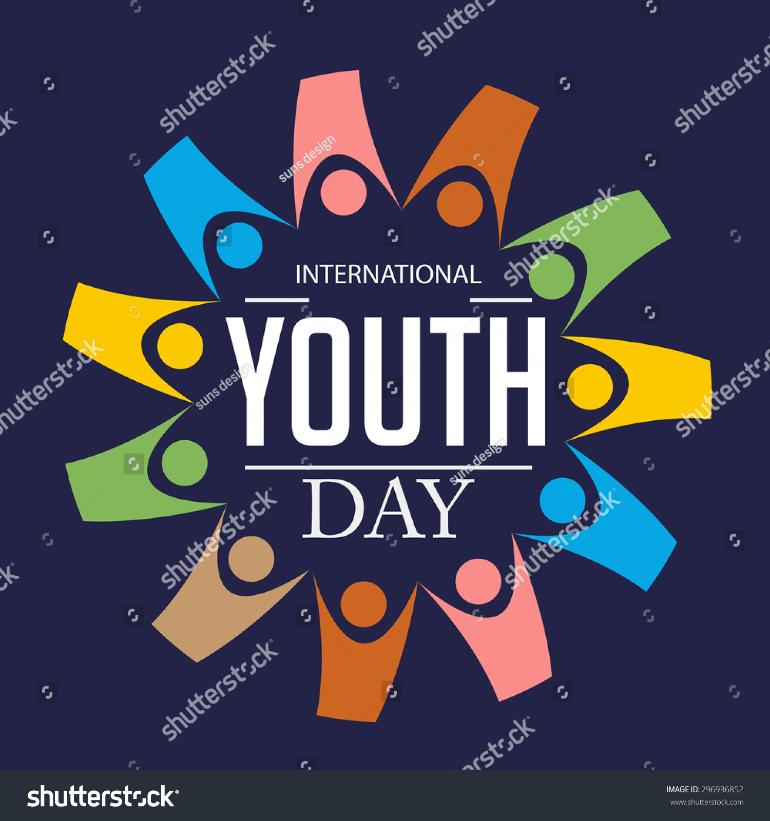 Vector Illustration International Youth Day Background Stock Vector ...