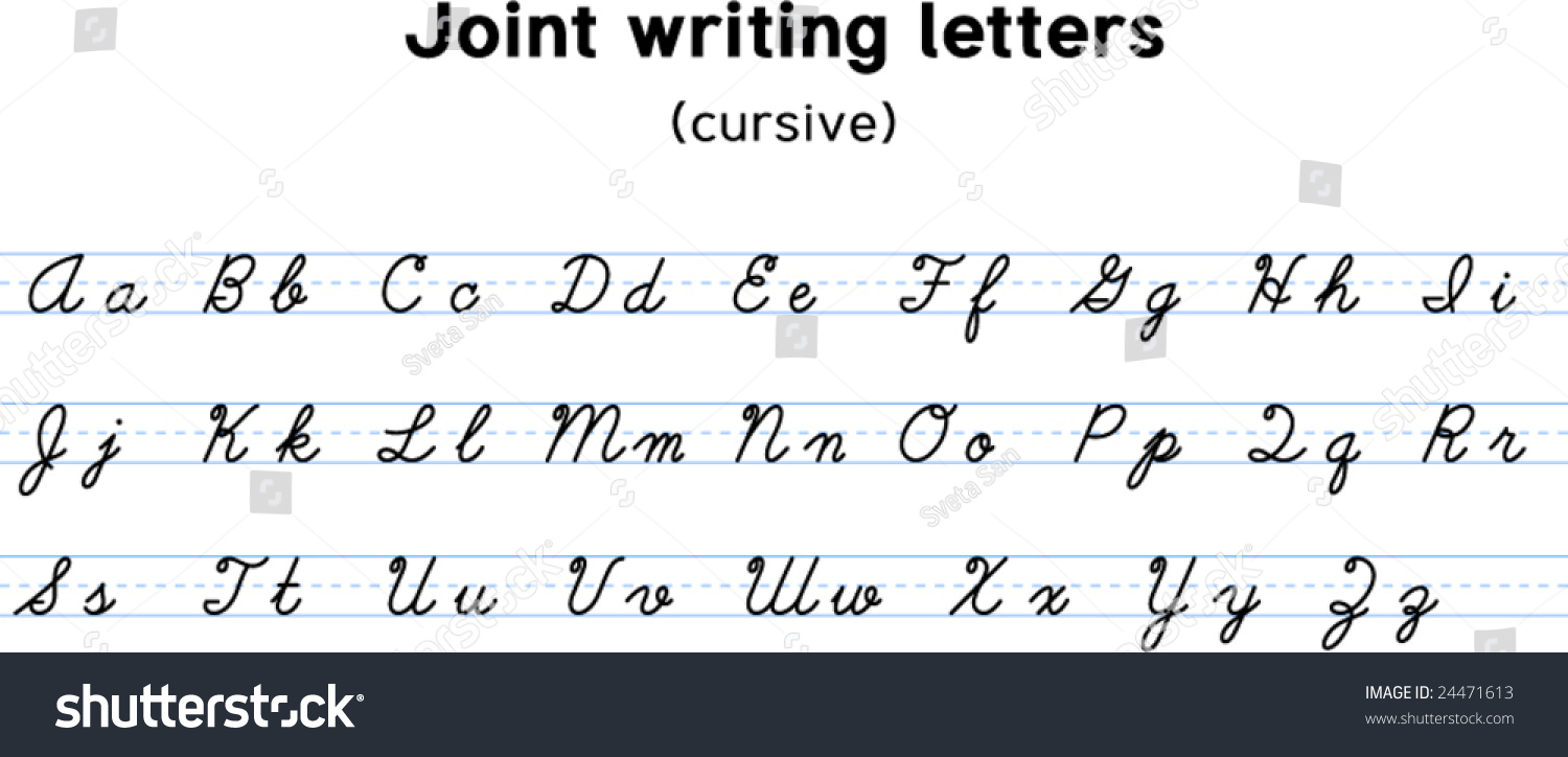 Vector illustration of Joint writing letters. File format EPS (AI18