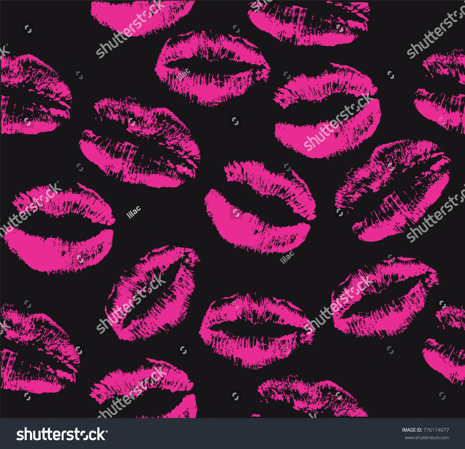 Vector Illustration Lipstick Kisses Seamless Background เวกเตอร์สต็อก ปลอดค่าลิขสิทธิ์ 6998