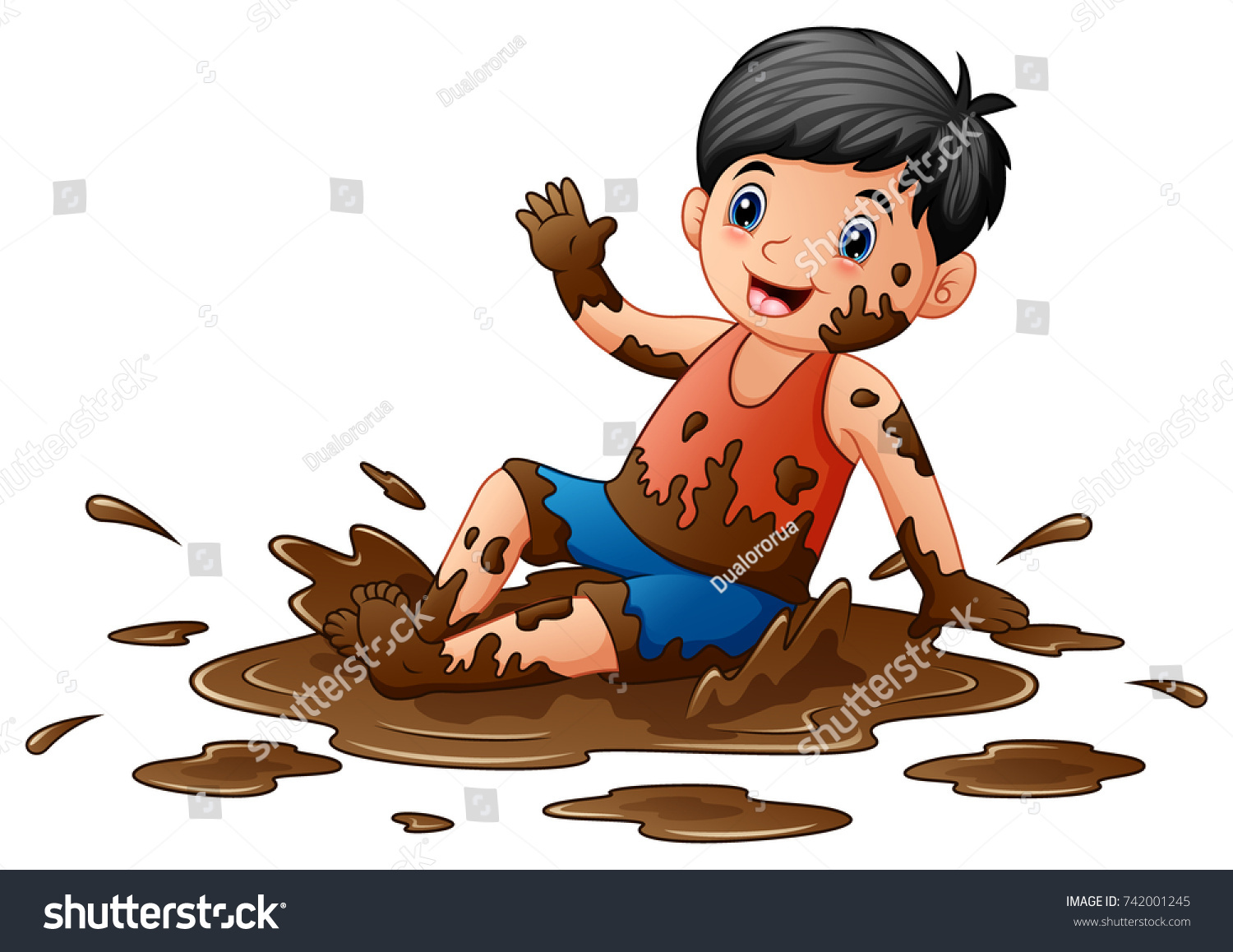 Child man playing dirty Stock Illustrations, Images & Vectors ...