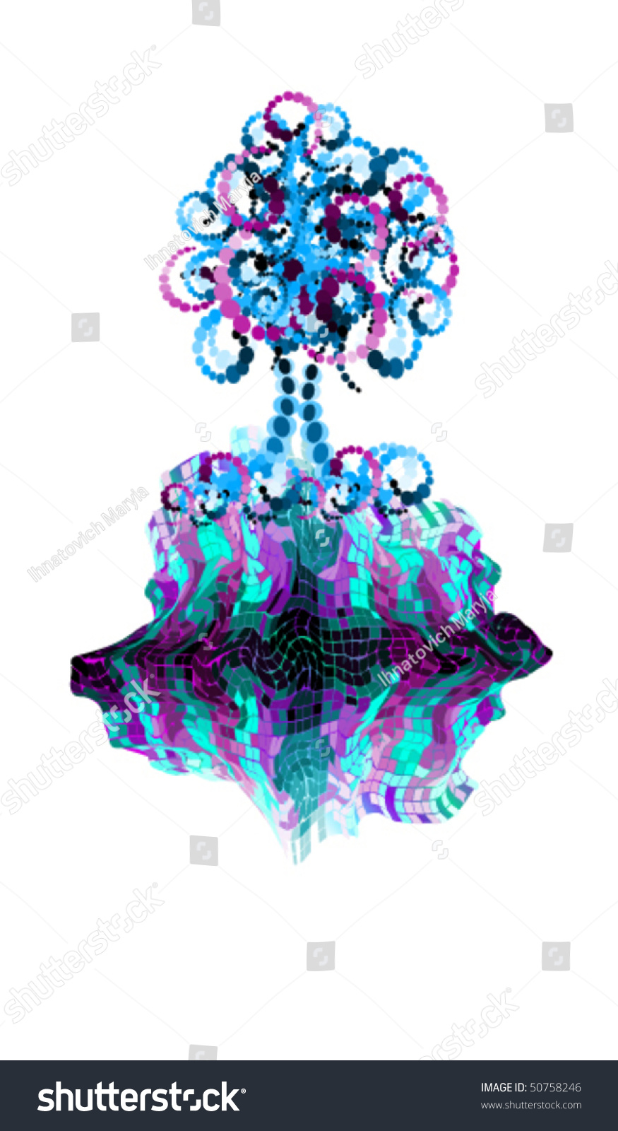 Vector Illustration Magic Tree Stock Vector (Royalty Free) 50758246 ...