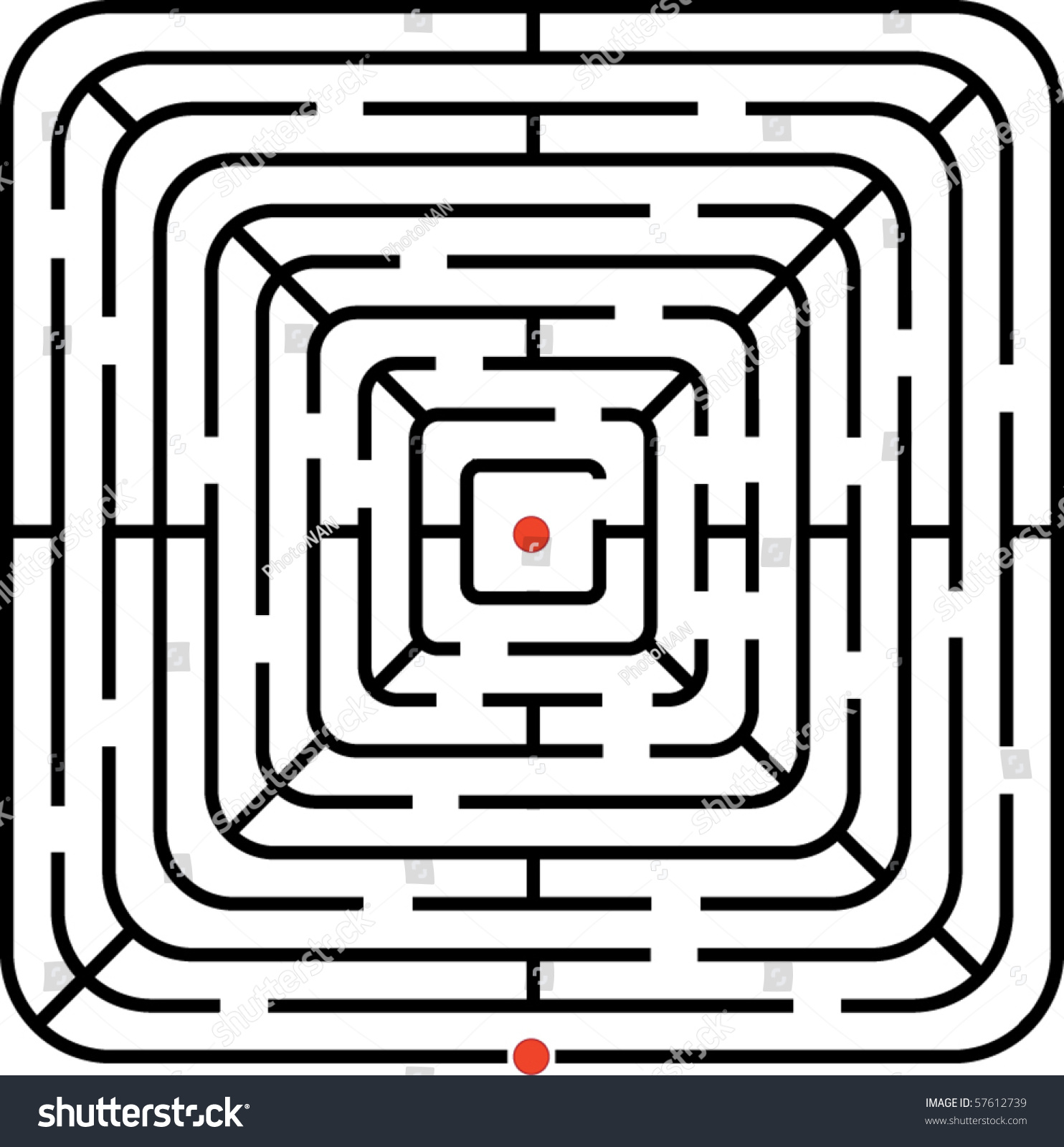 Vector Illustration Of Maze - 57612739 : Shutterstock