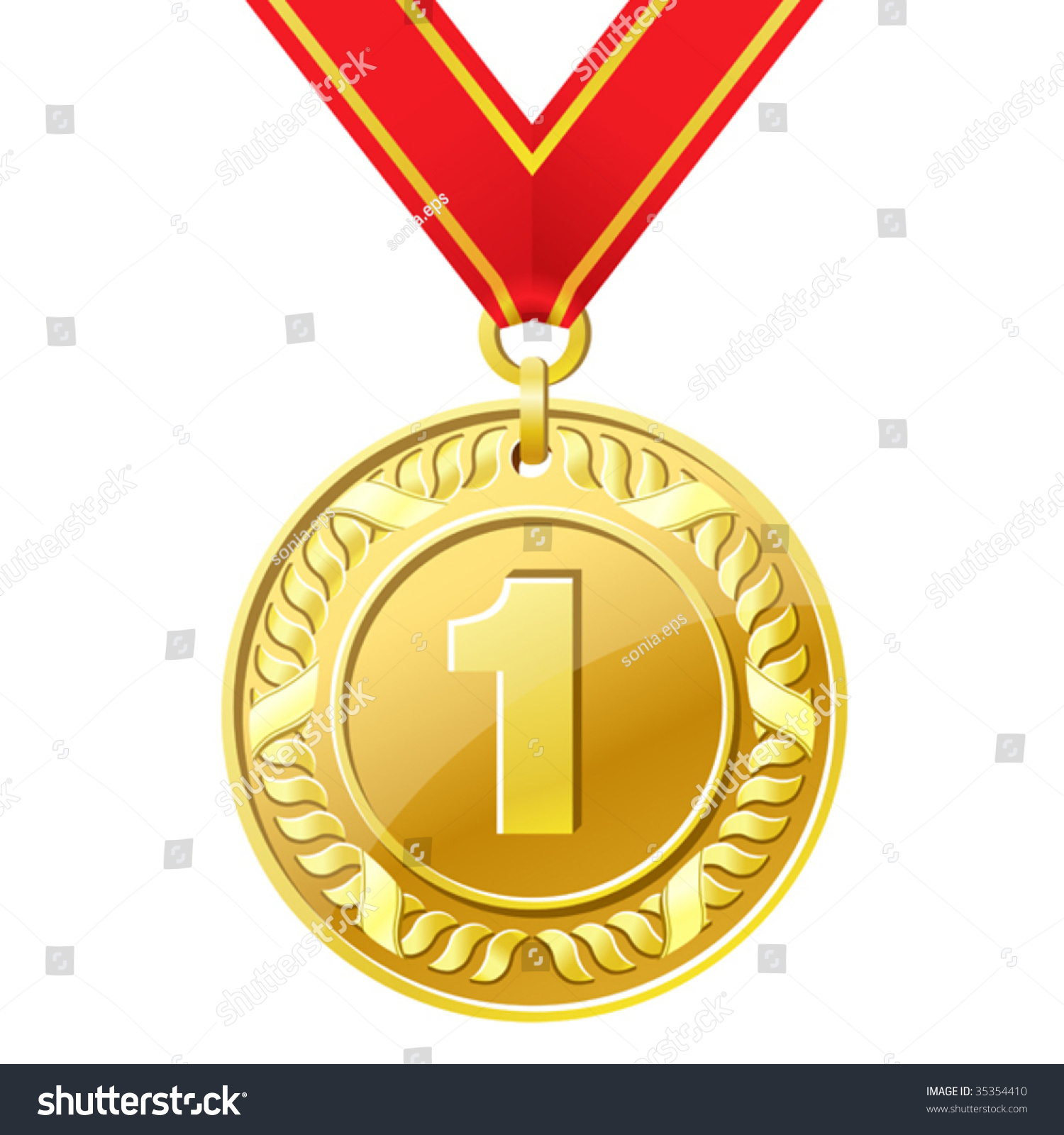 Vector Illustration Medal Stock Vector 35354410 - Shutterstock