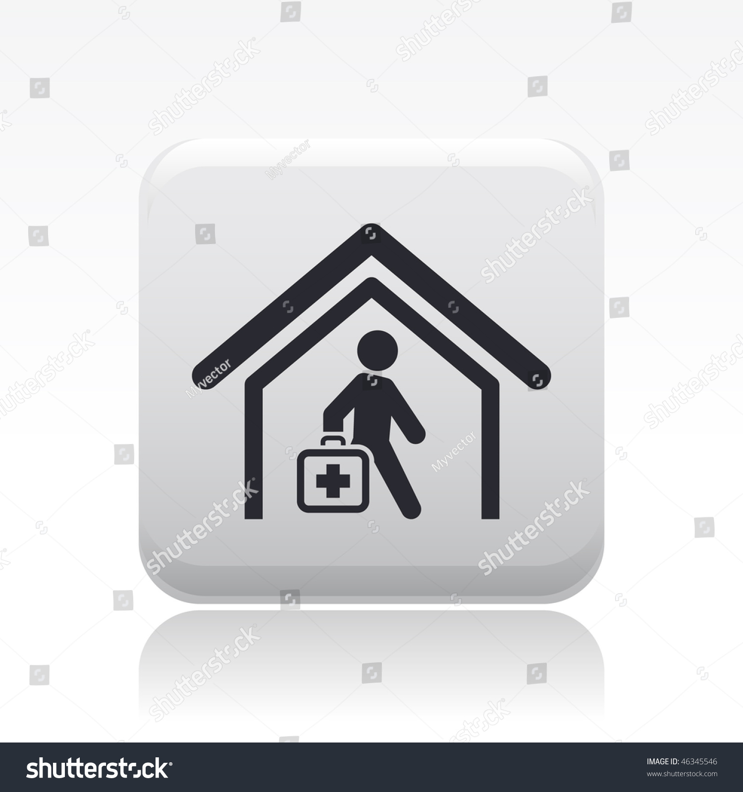 Vector Illustration Modern Glossy Icon Depicting Stock Vector 46345546 ...